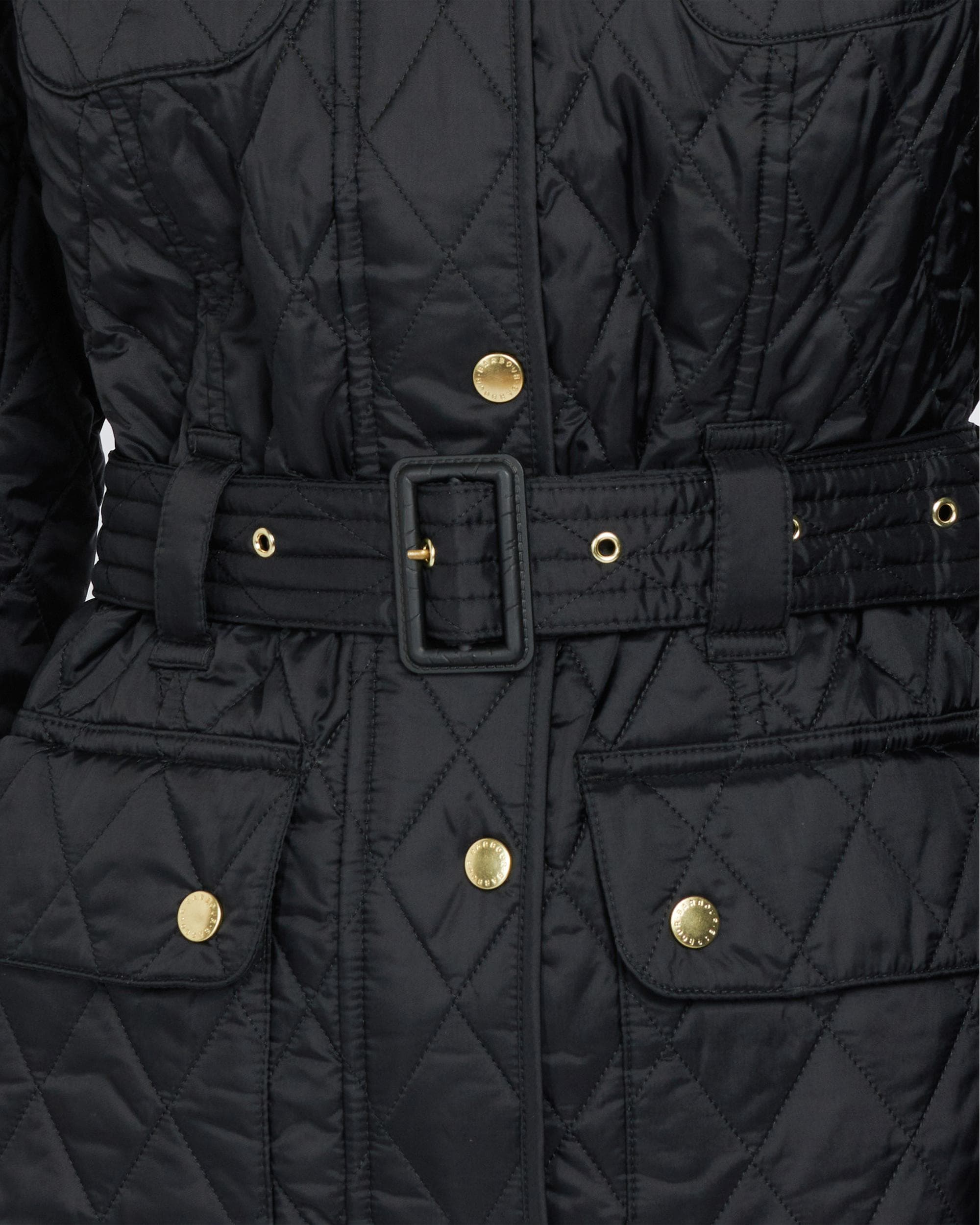 Barbour International Regular Lightweight Womens Quilted Jacket - Black - Image 9