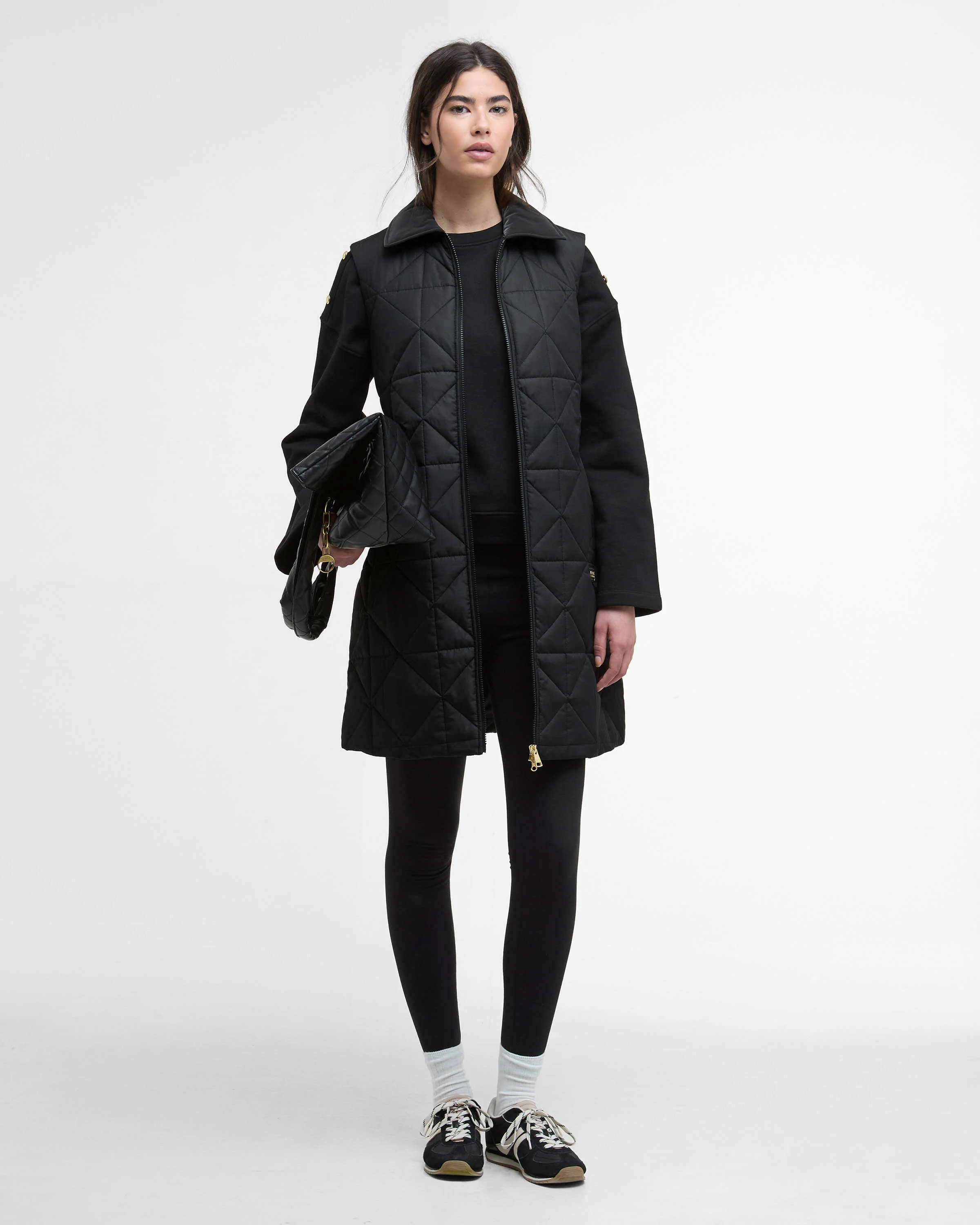 Barbour International Reno Womens Quilted Gilet - Black - Image 3