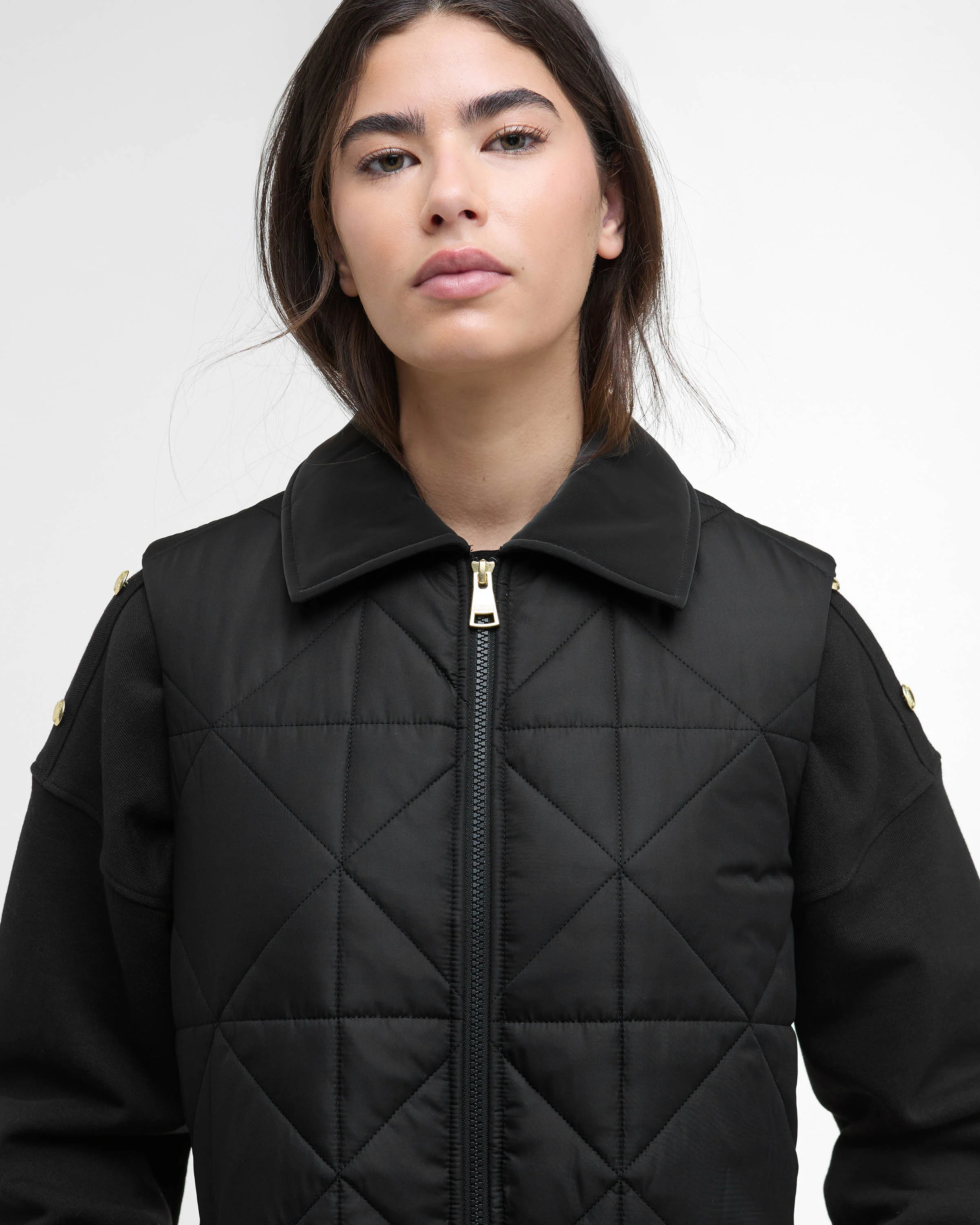 Barbour International Reno Womens Quilted Gilet - Black - Image 4