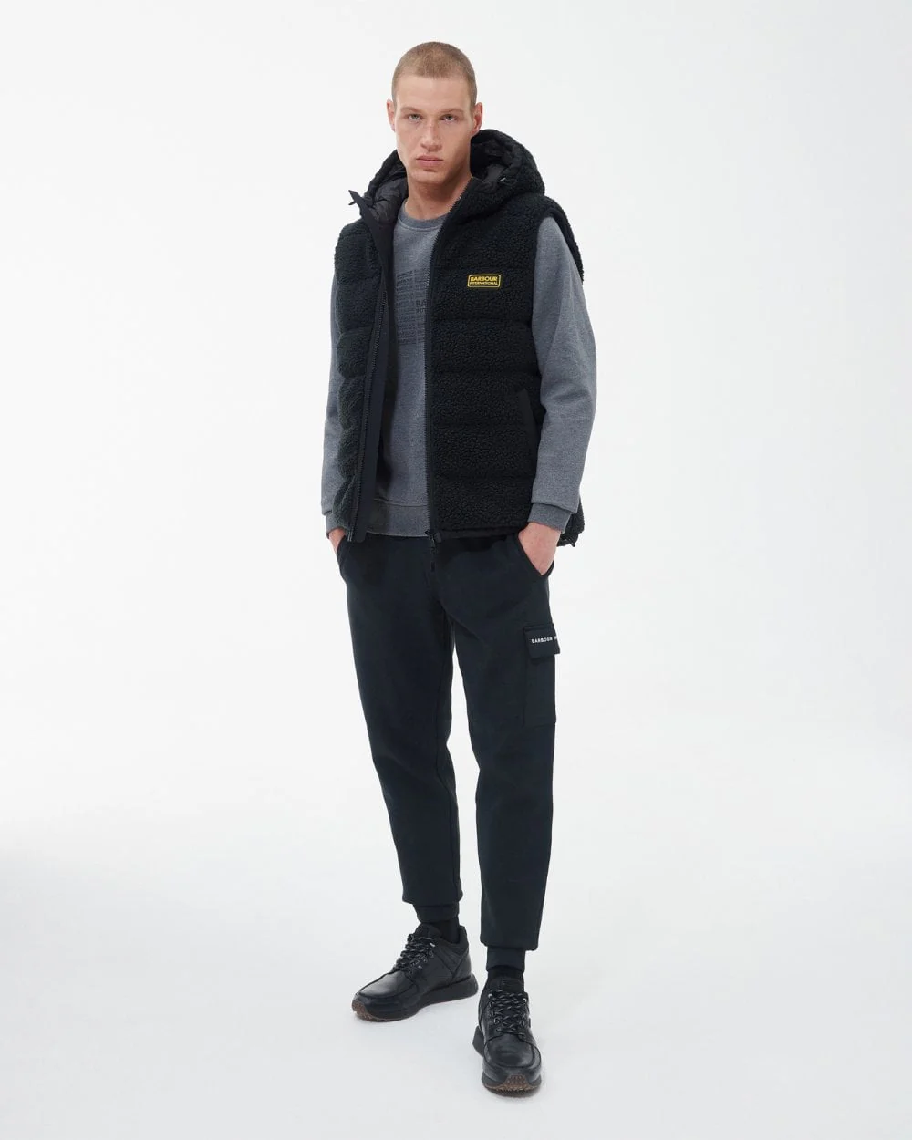 Barbour International Retro Bobber Mens Gilet - Image 3