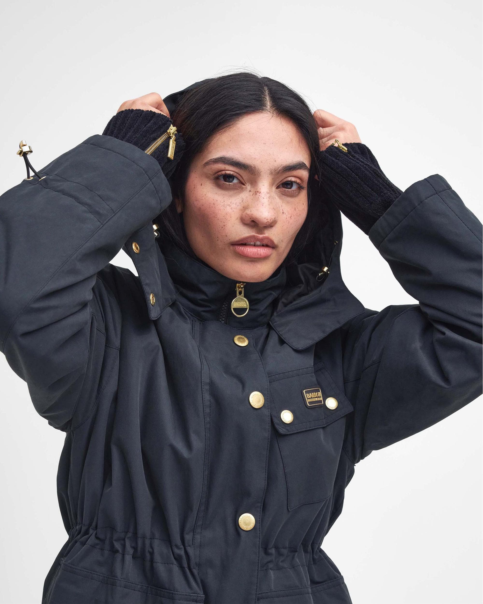 Barbour International Roberta Womens Long Showerproof - Image 2