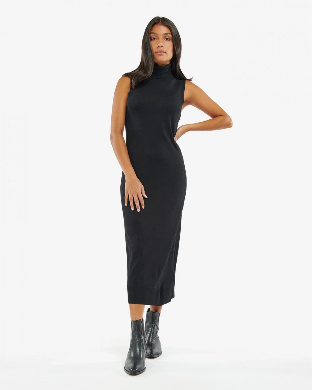 Barbour International Rosbern Womens Knitted Midi Dress - Image 3