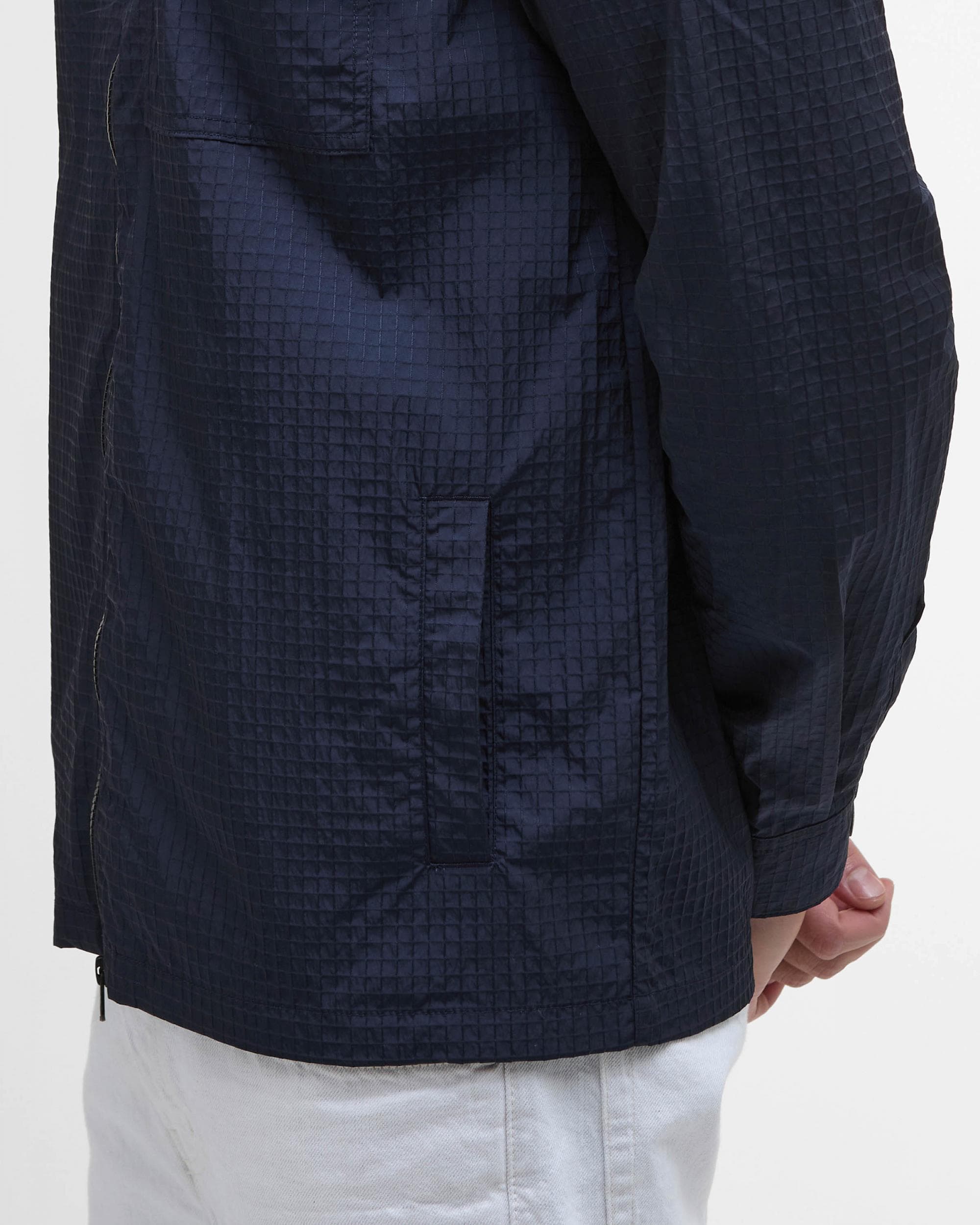Barbour International Rosso Mens Ripstop Overshirt - Navy - Image 4
