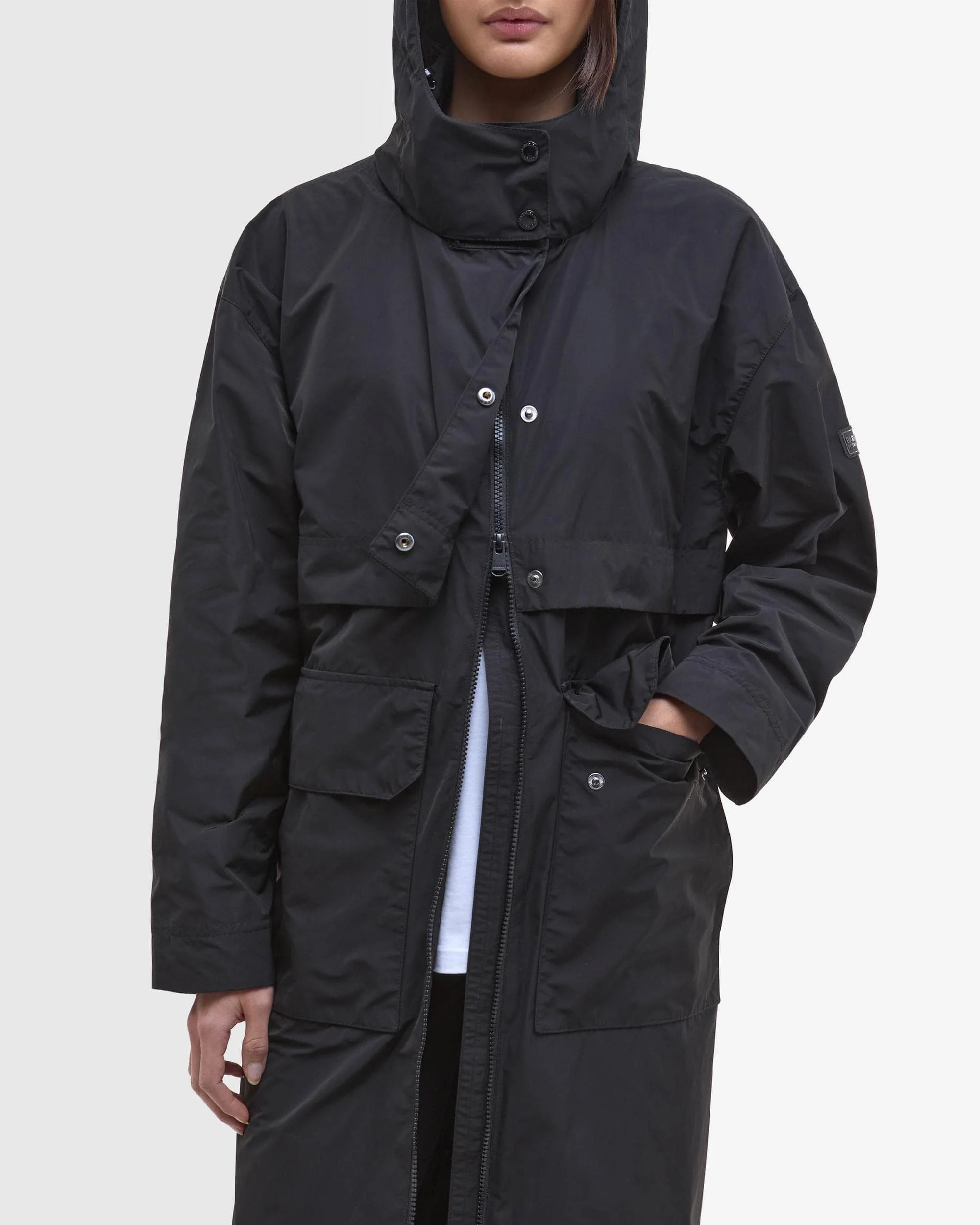 Barbour International Roxanna Womens Showerproof Jacket - Black - Image 7