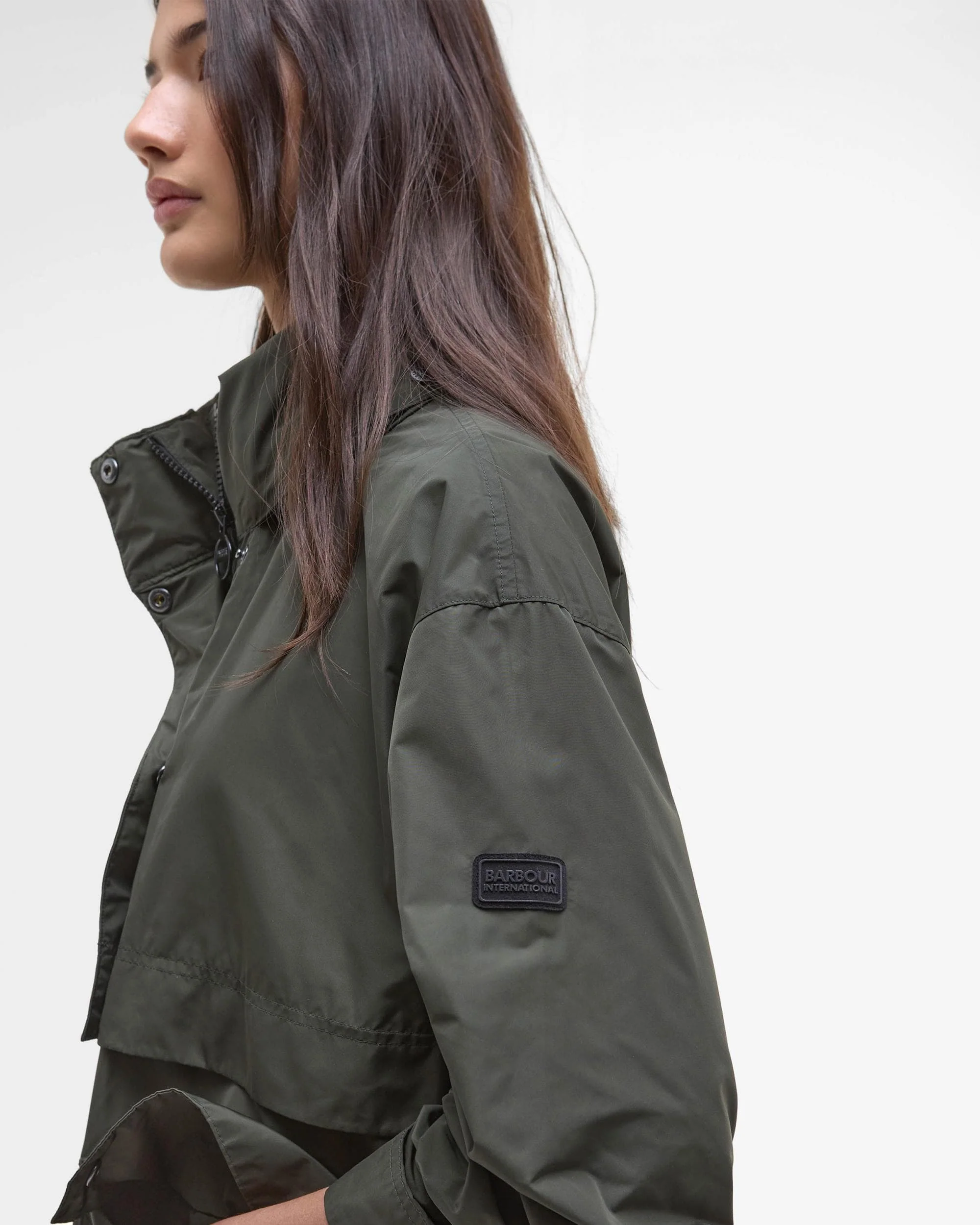 Barbour International Roxanna Womens Showerproof Jacket - Envy - Image 5