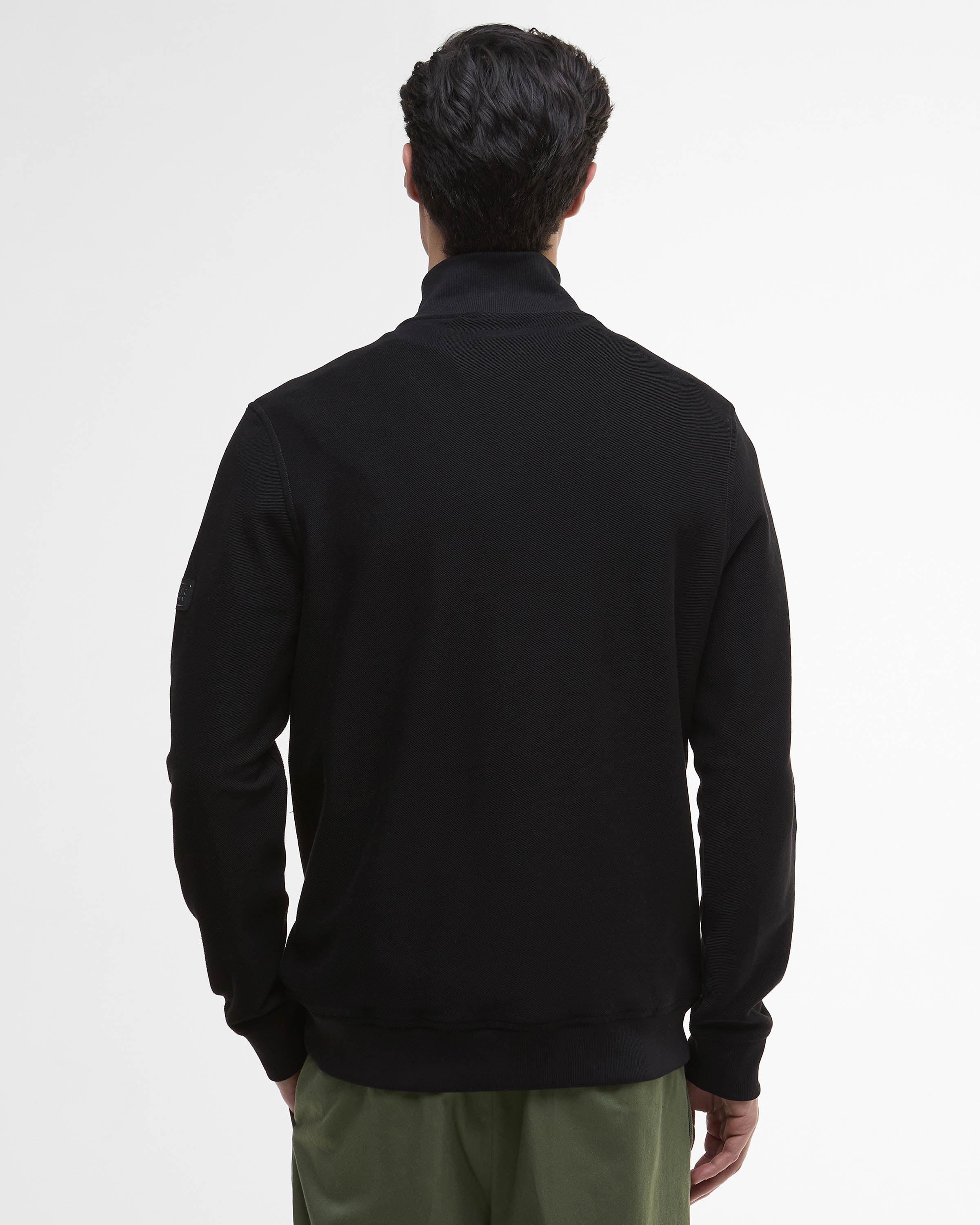 Barbour International Samuel Mens Funnel Neck Sweatshirt - Black - Image 6