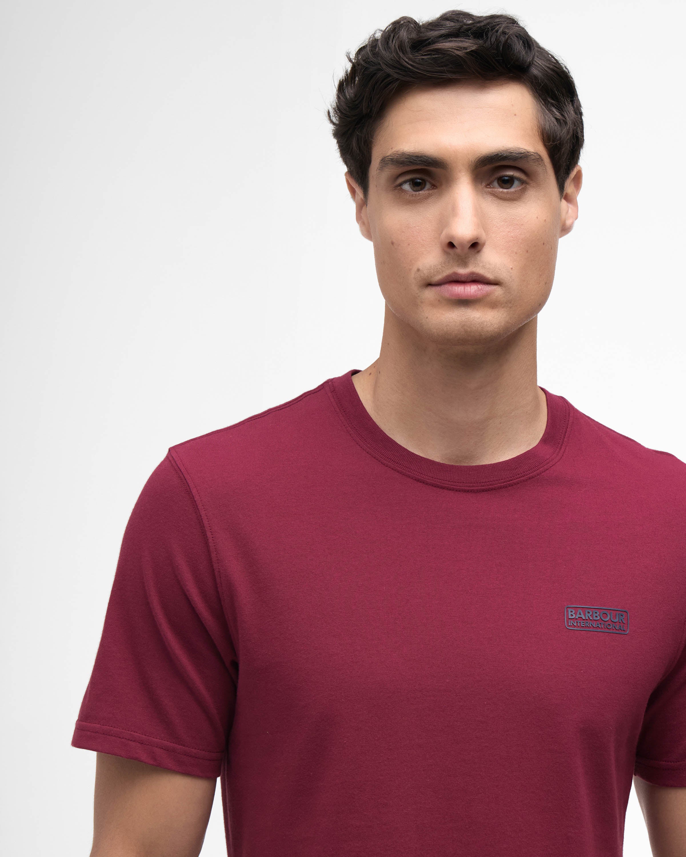 Barbour International Small Logo Mens T-Shirt - Antique Red - Image 2
