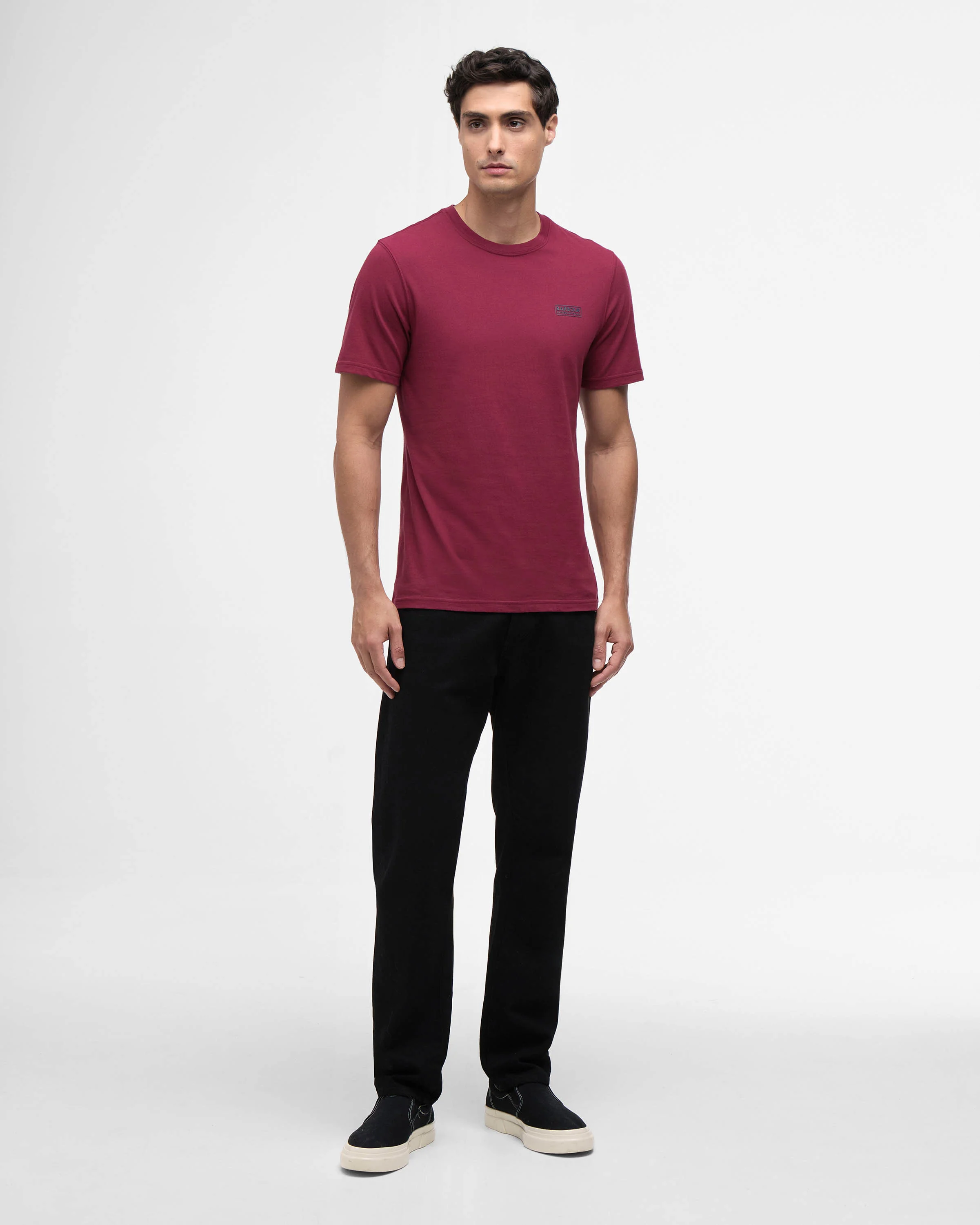 Barbour International Small Logo Mens T-Shirt - Antique Red - Image 3
