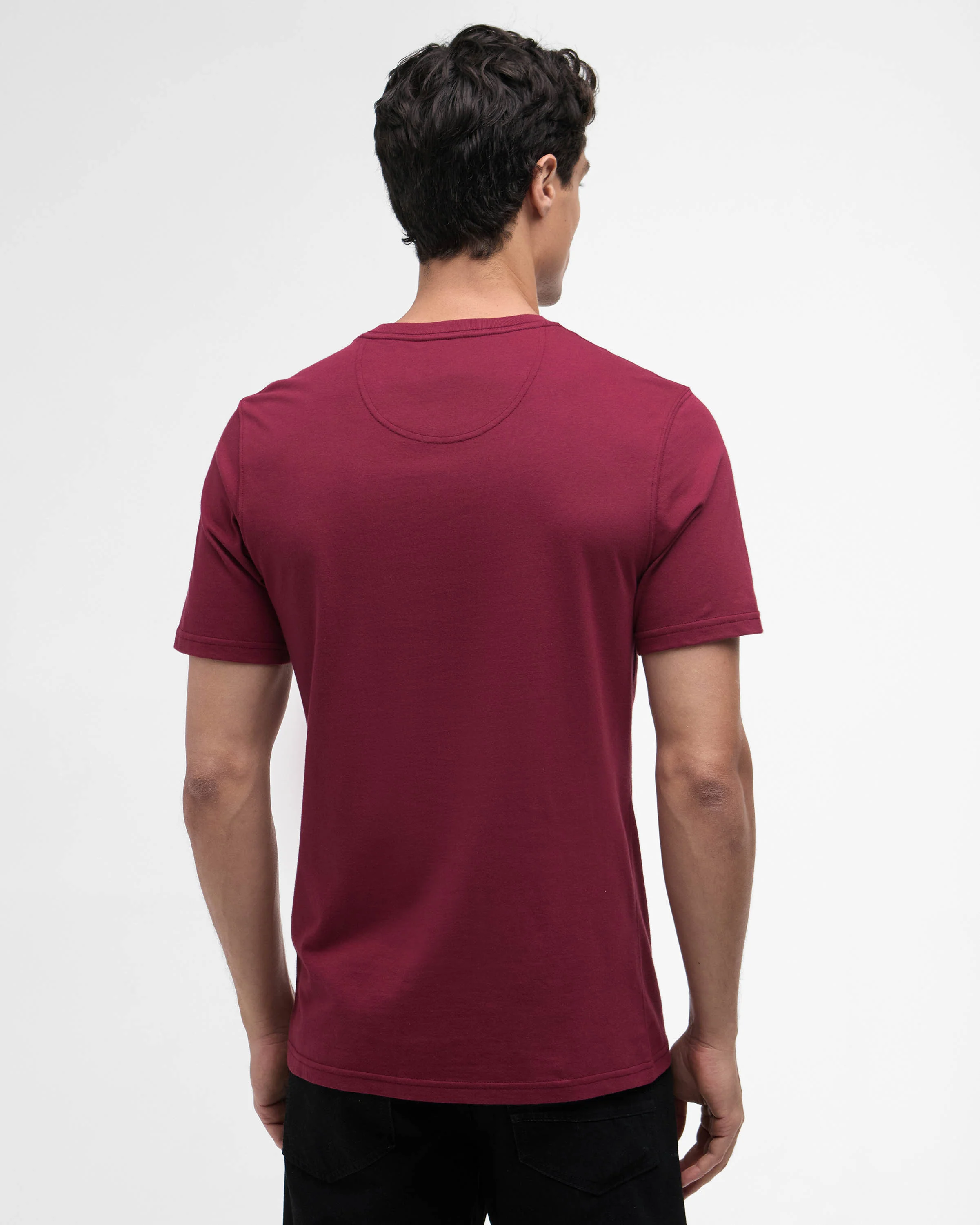 Barbour International Small Logo Mens T-Shirt - Antique Red - Image 4