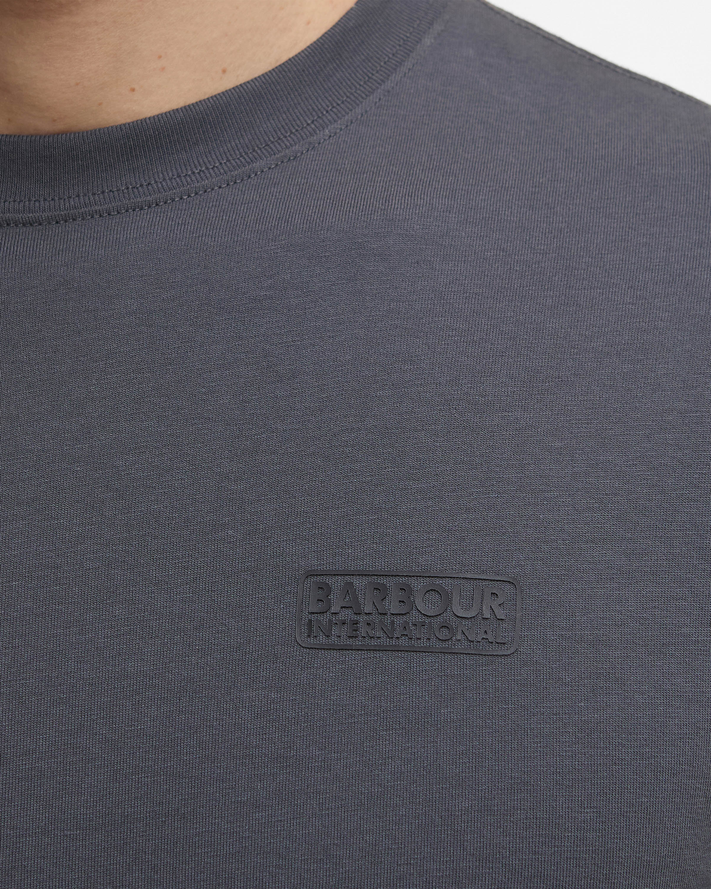 Barbour International Small Logo Mens T-Shirt - Asphalt - Image 3