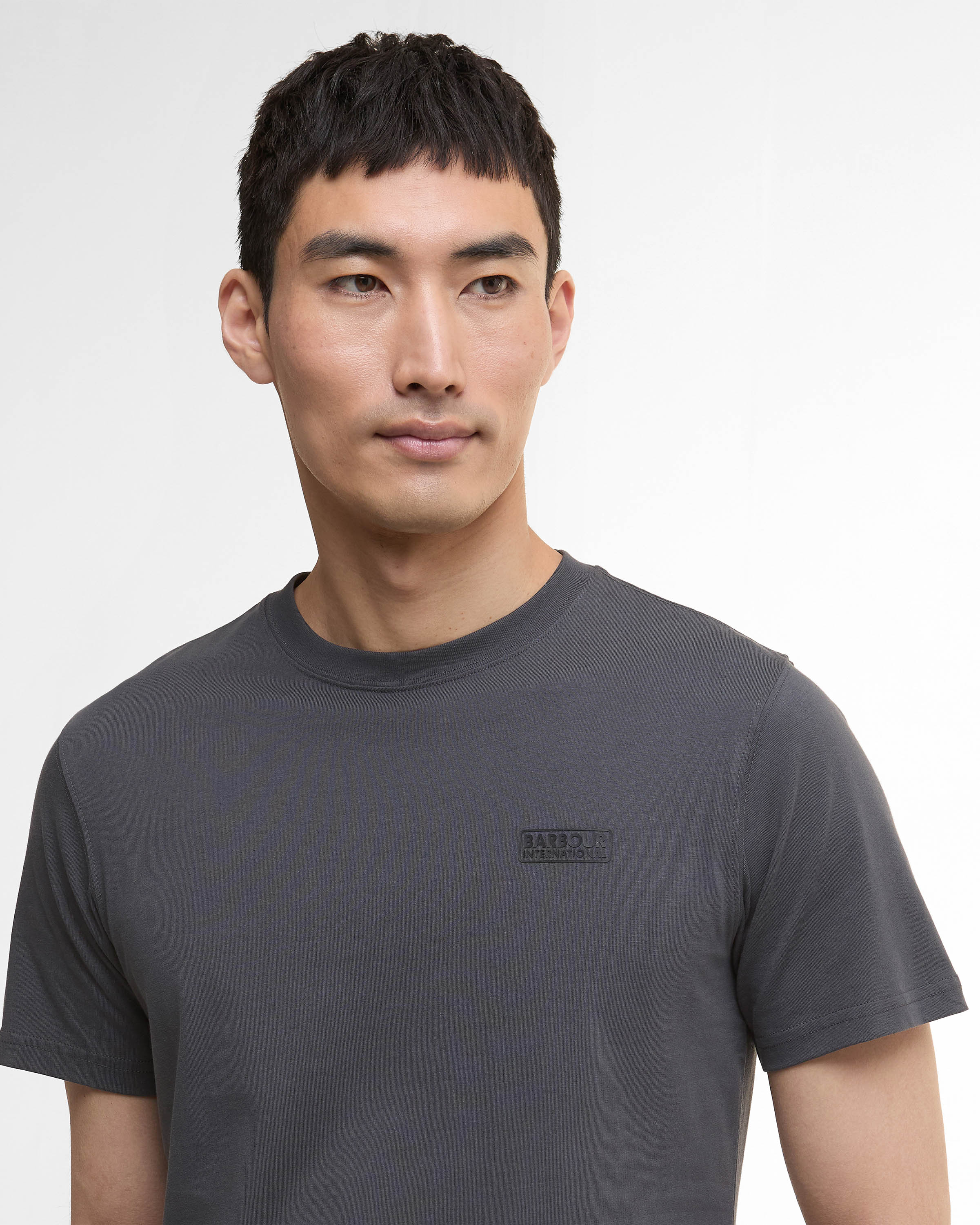 Barbour International Small Logo Mens T-Shirt - Asphalt - Image 4