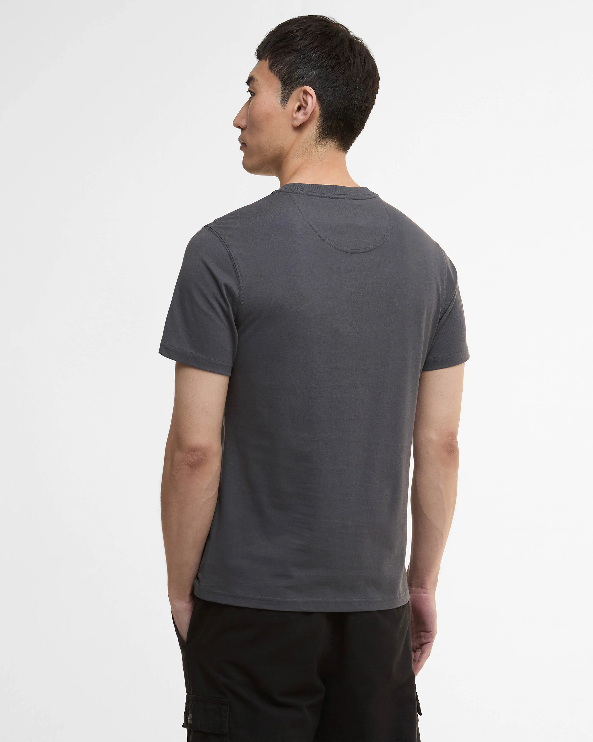 Barbour International Small Logo Mens T-Shirt - Asphalt - Image 6