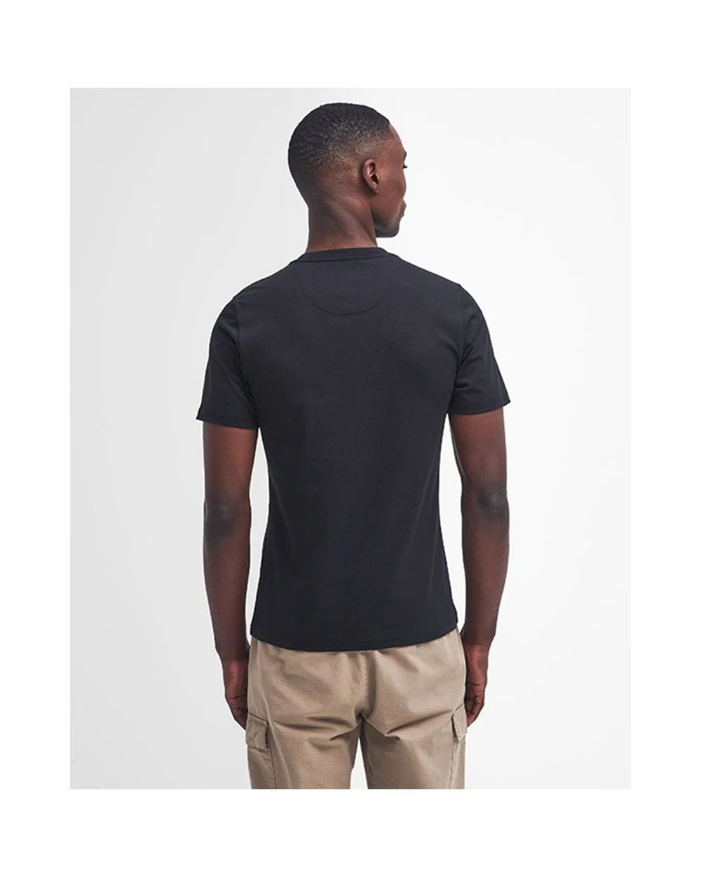 Barbour International Small Logo Mens T-Shirt - Black/Pewter - Image 4