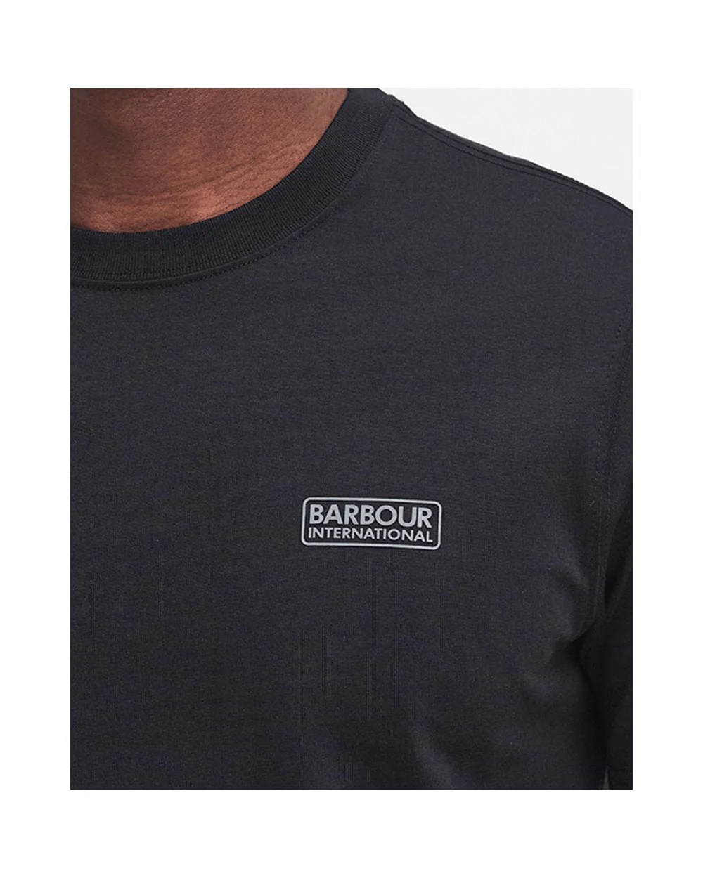 Barbour International Small Logo Mens T-Shirt - Black/Pewter - Image 5