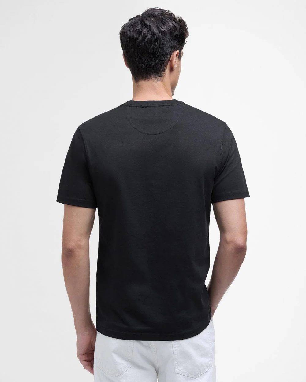 Barbour International Small Logo Mens T-Shirt - Black/Yellow - Image 4