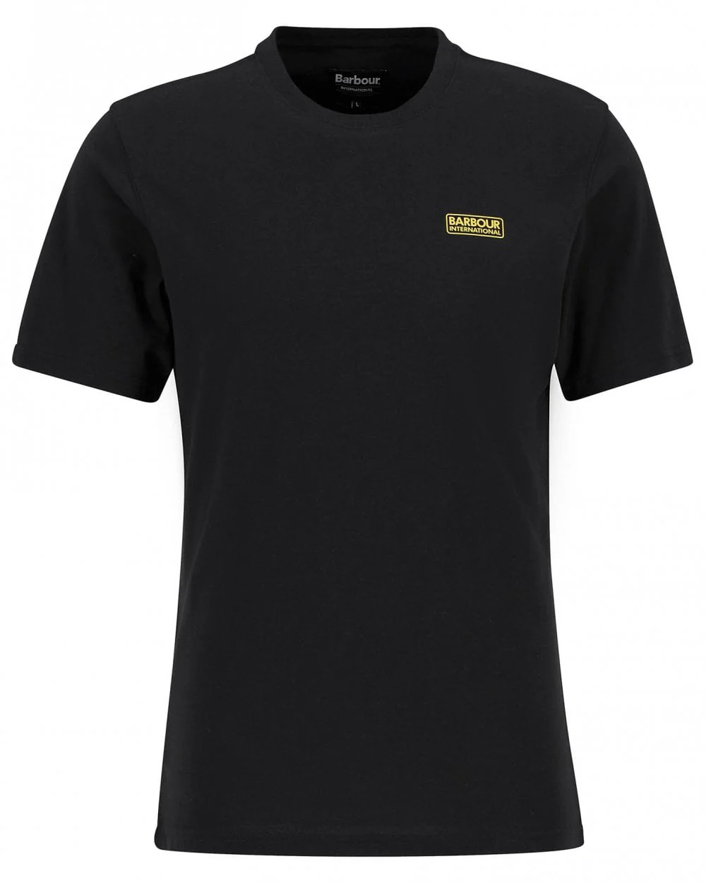 Barbour International Small Logo Mens T-Shirt - Black/Yellow - Image 7