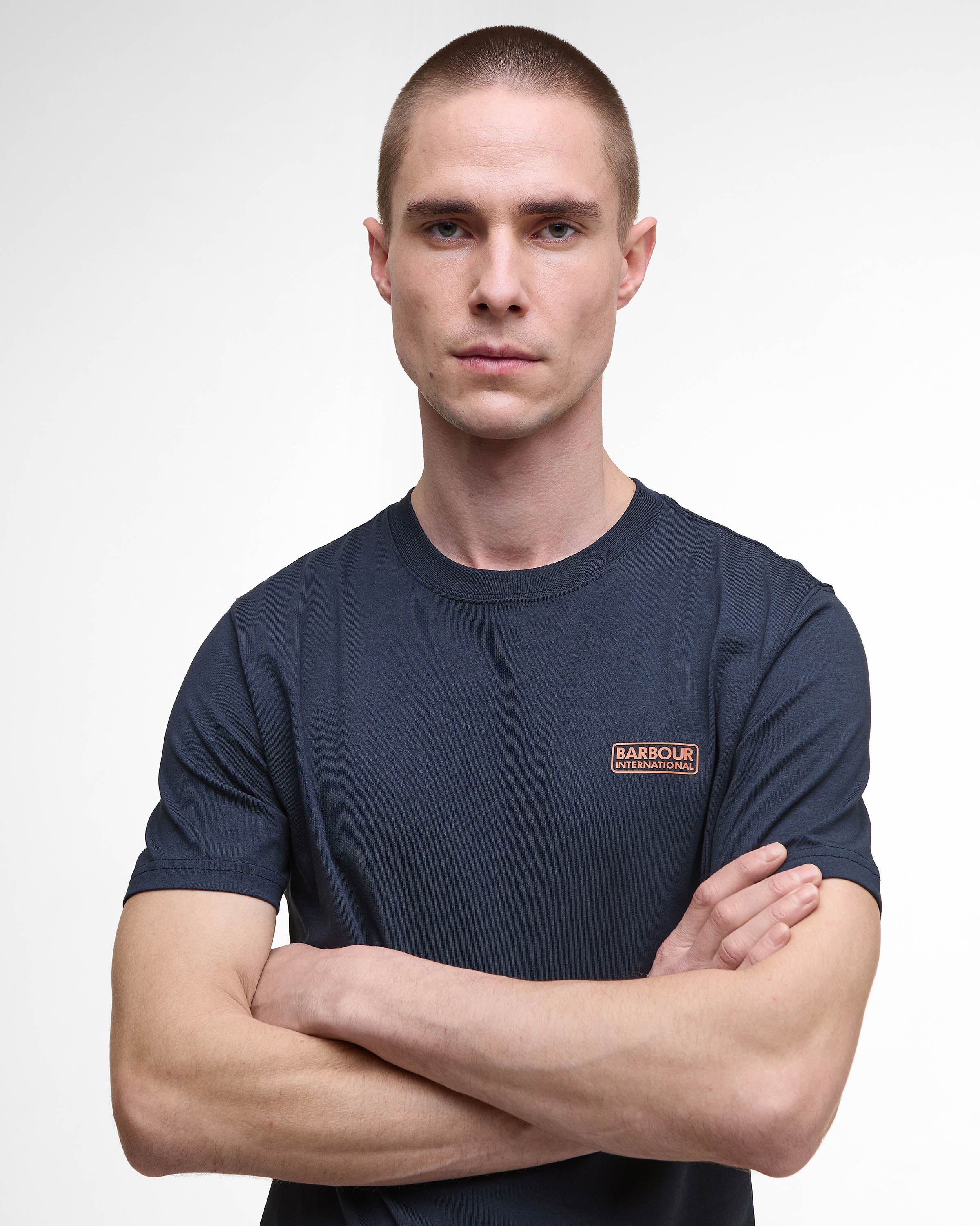 Barbour International Small Logo Mens T-Shirt - Dark Navy - Image 3