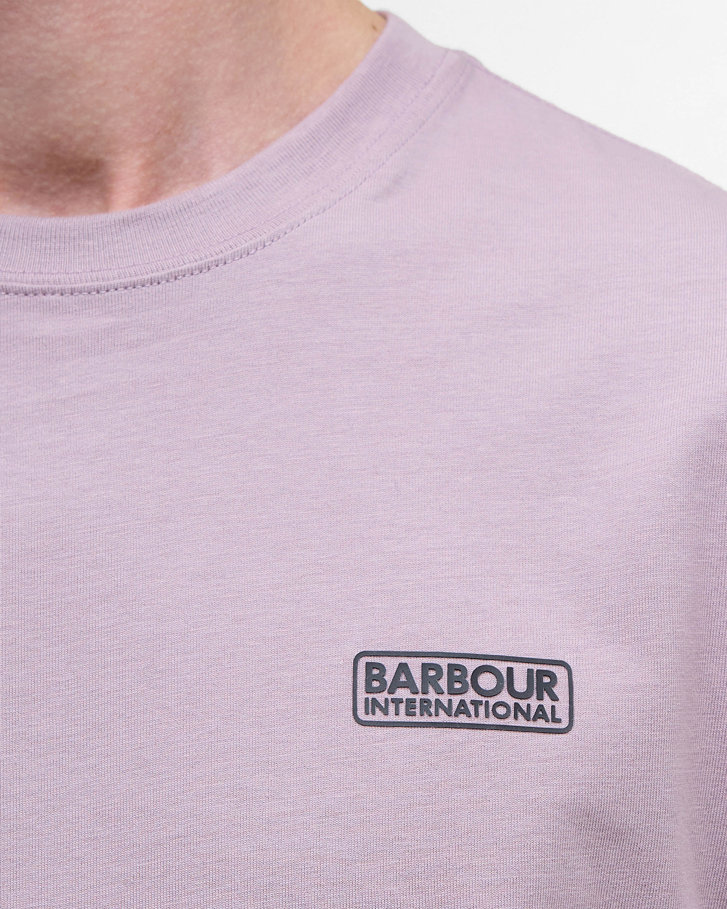 Barbour International Small Logo Mens T-Shirt - Elderberry - Image 3