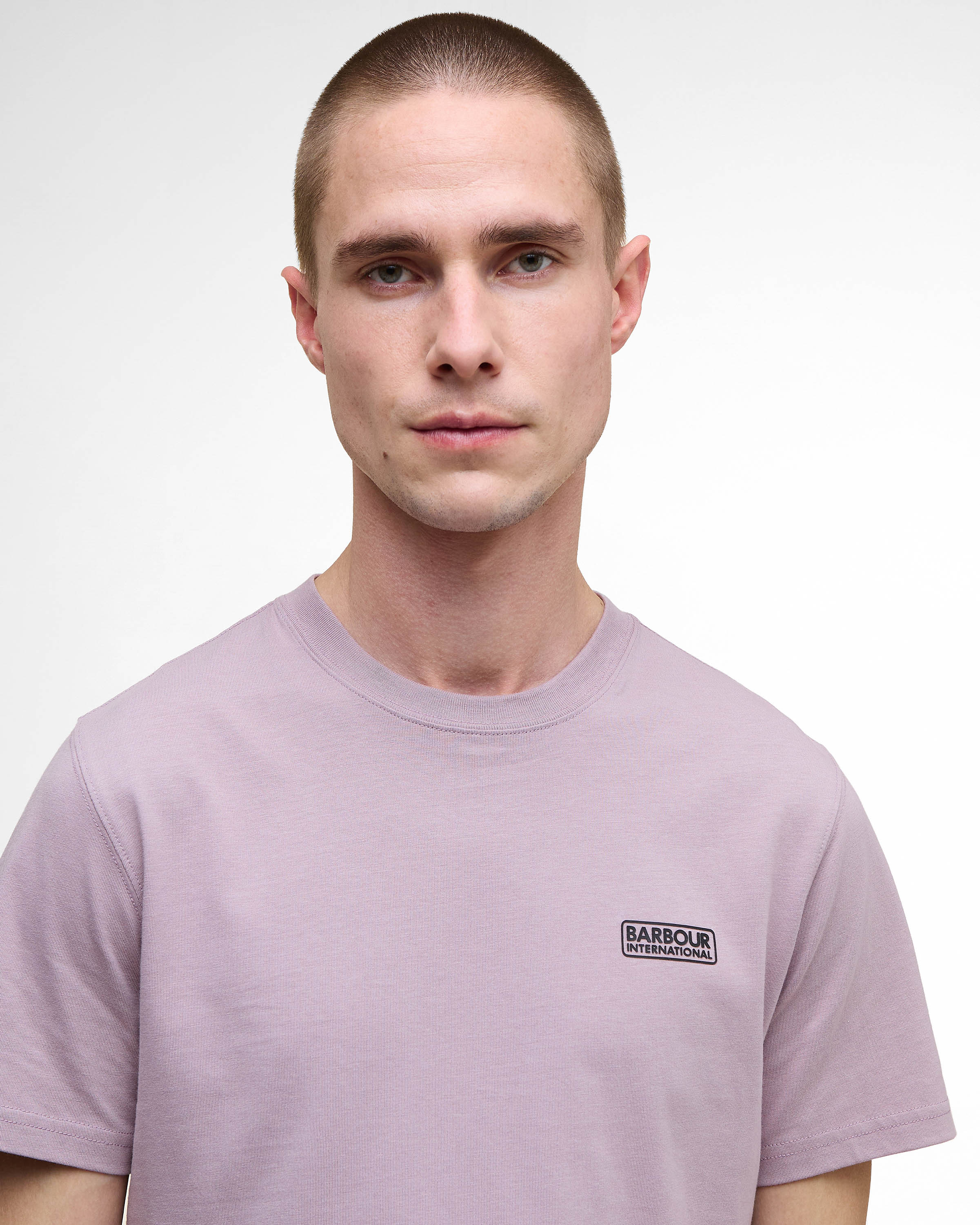 Barbour International Small Logo Mens T-Shirt - Elderberry - Image 4