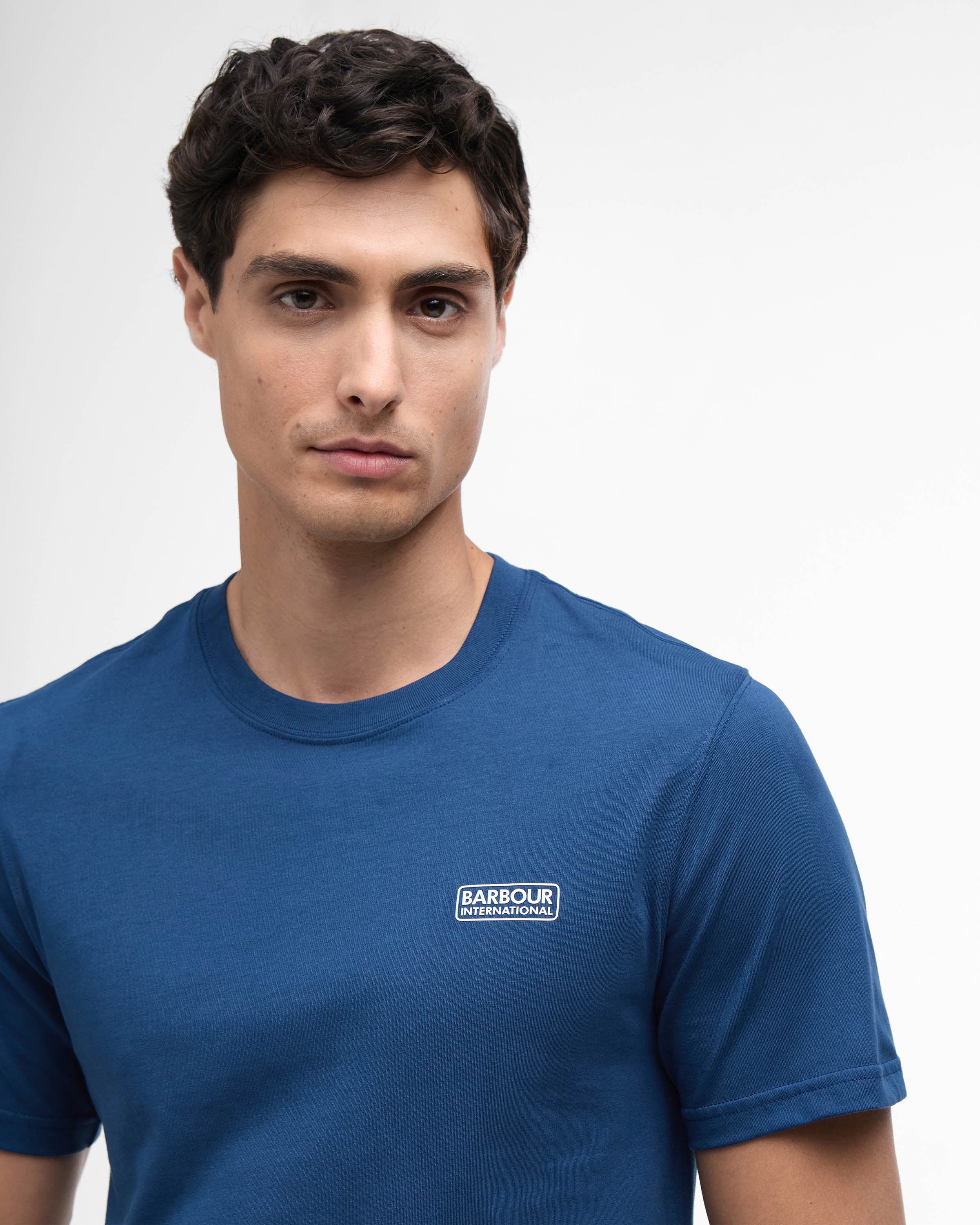 Barbour International Small Logo Mens T-Shirt - Insignia Blue - Image 2