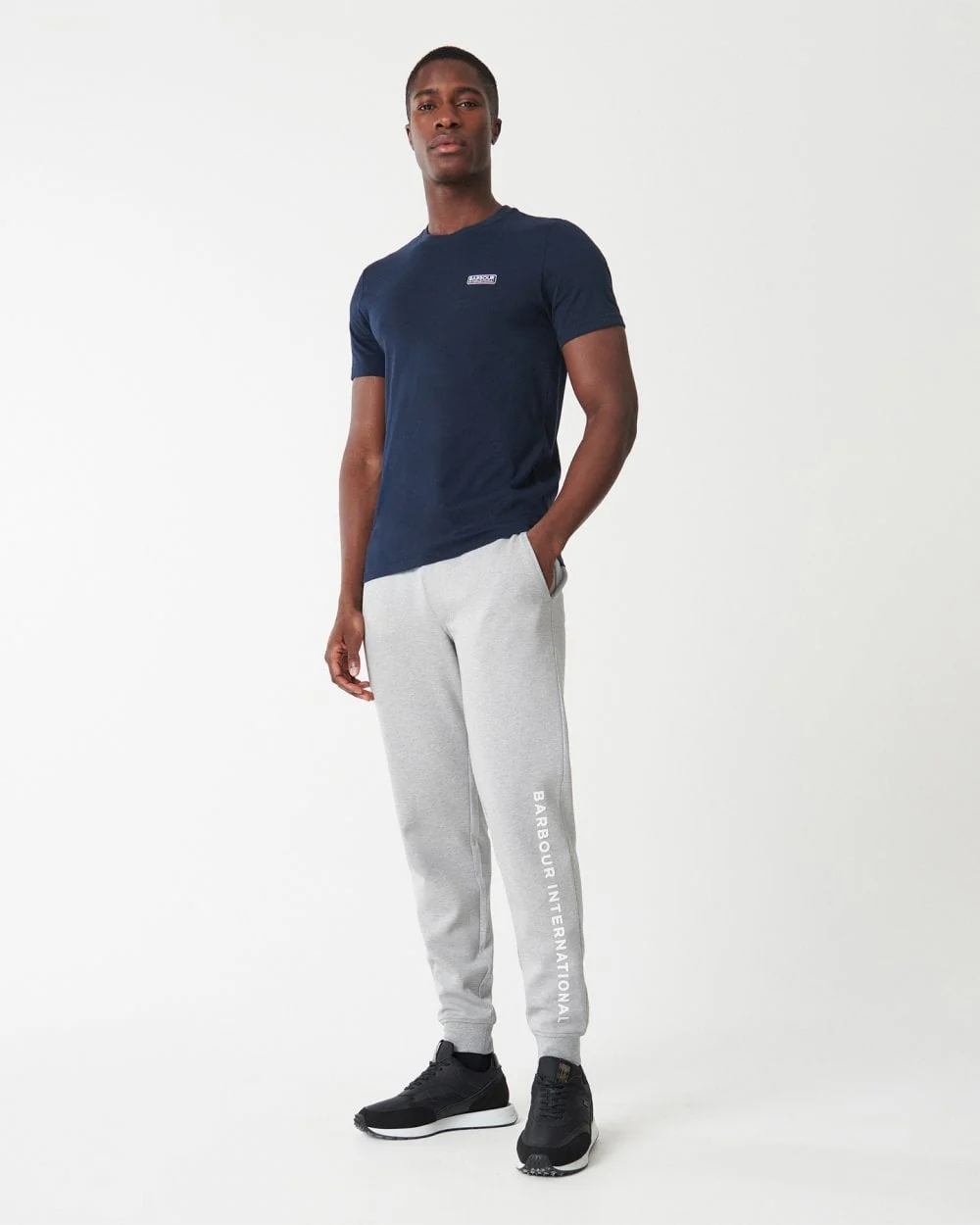 Barbour International Small Logo Mens T-Shirt - International Navy - Image 3