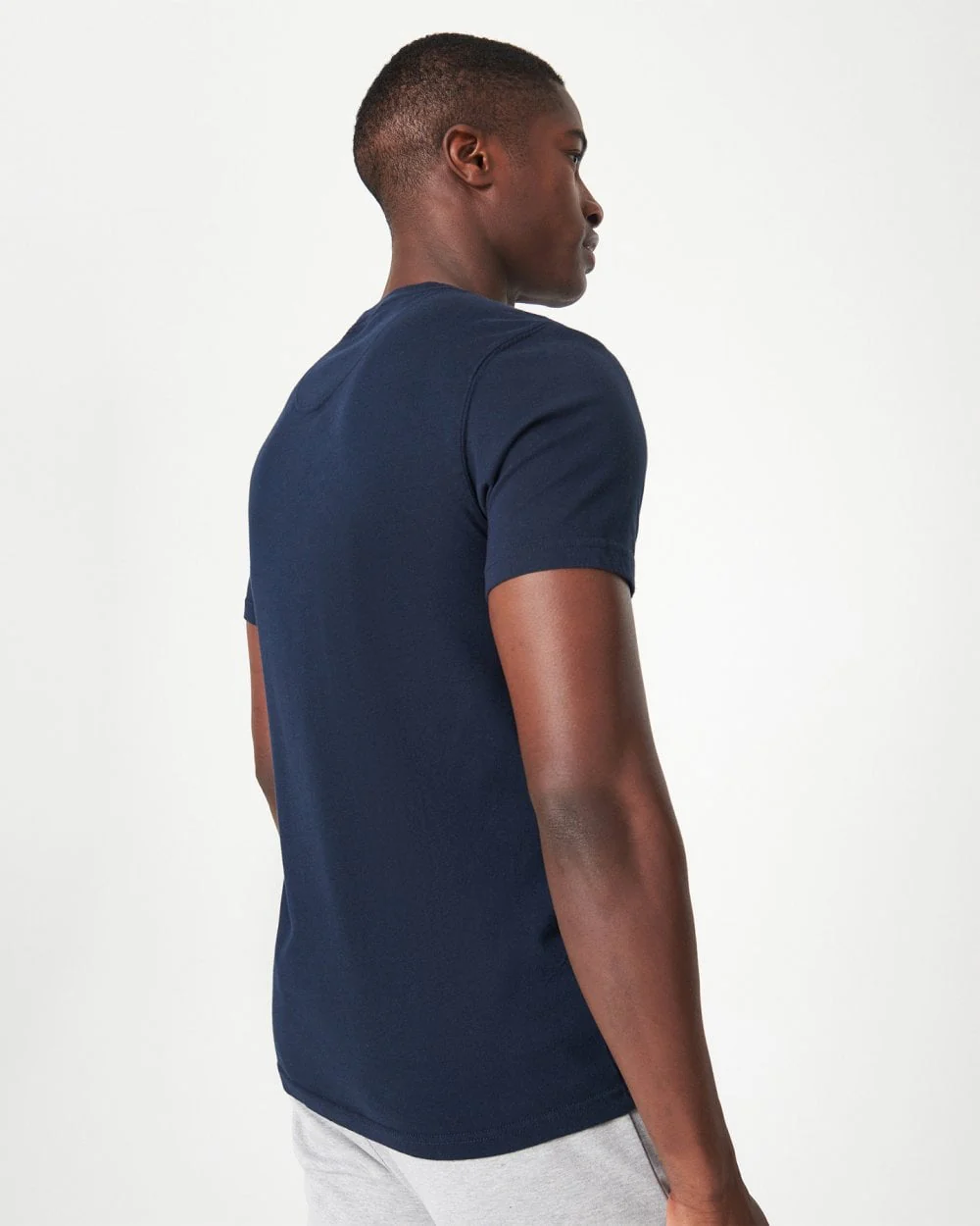 Barbour International Small Logo Mens T-Shirt - International Navy - Image 4