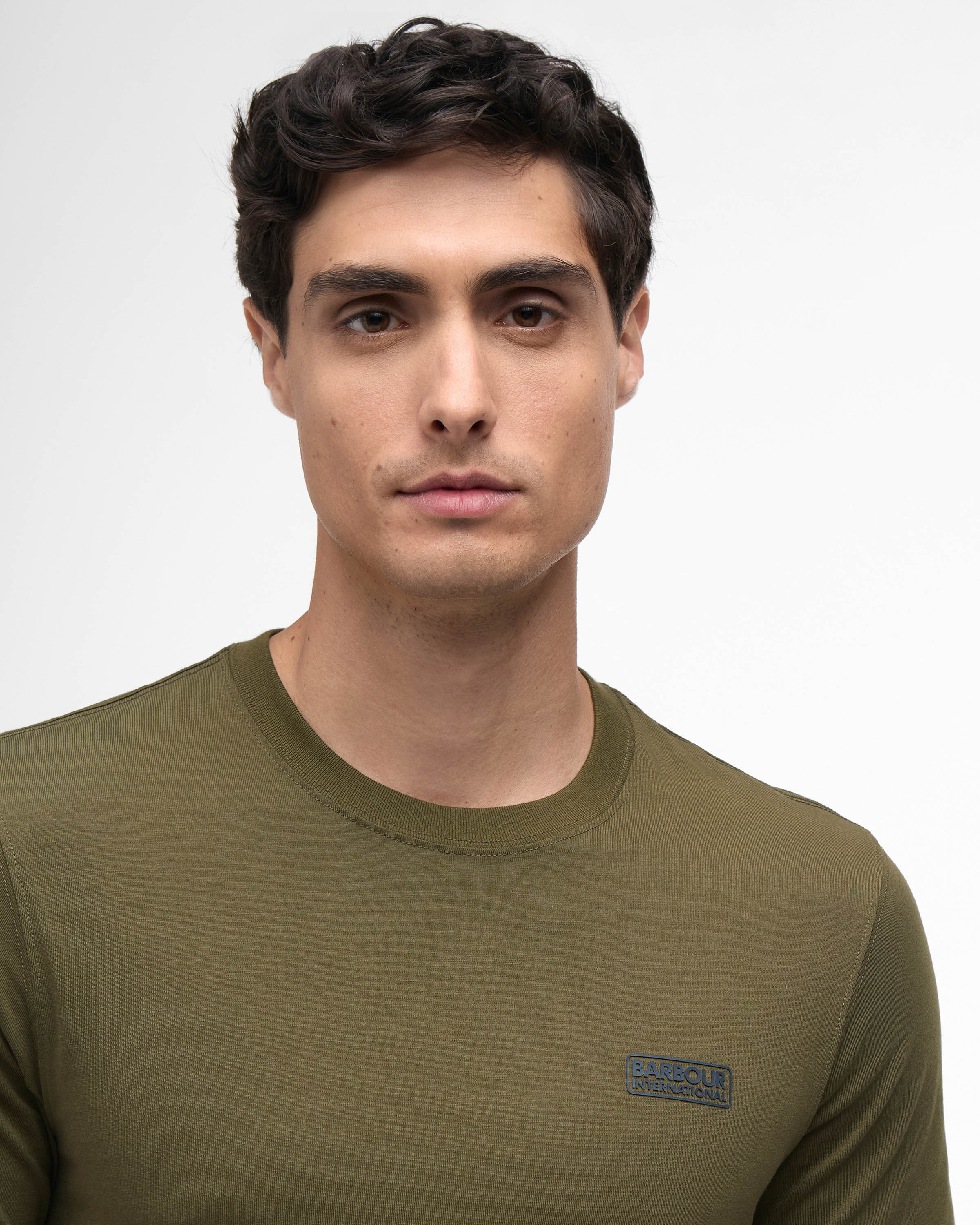 Barbour International Small Logo Mens T-Shirt - Light Sage - Image 2