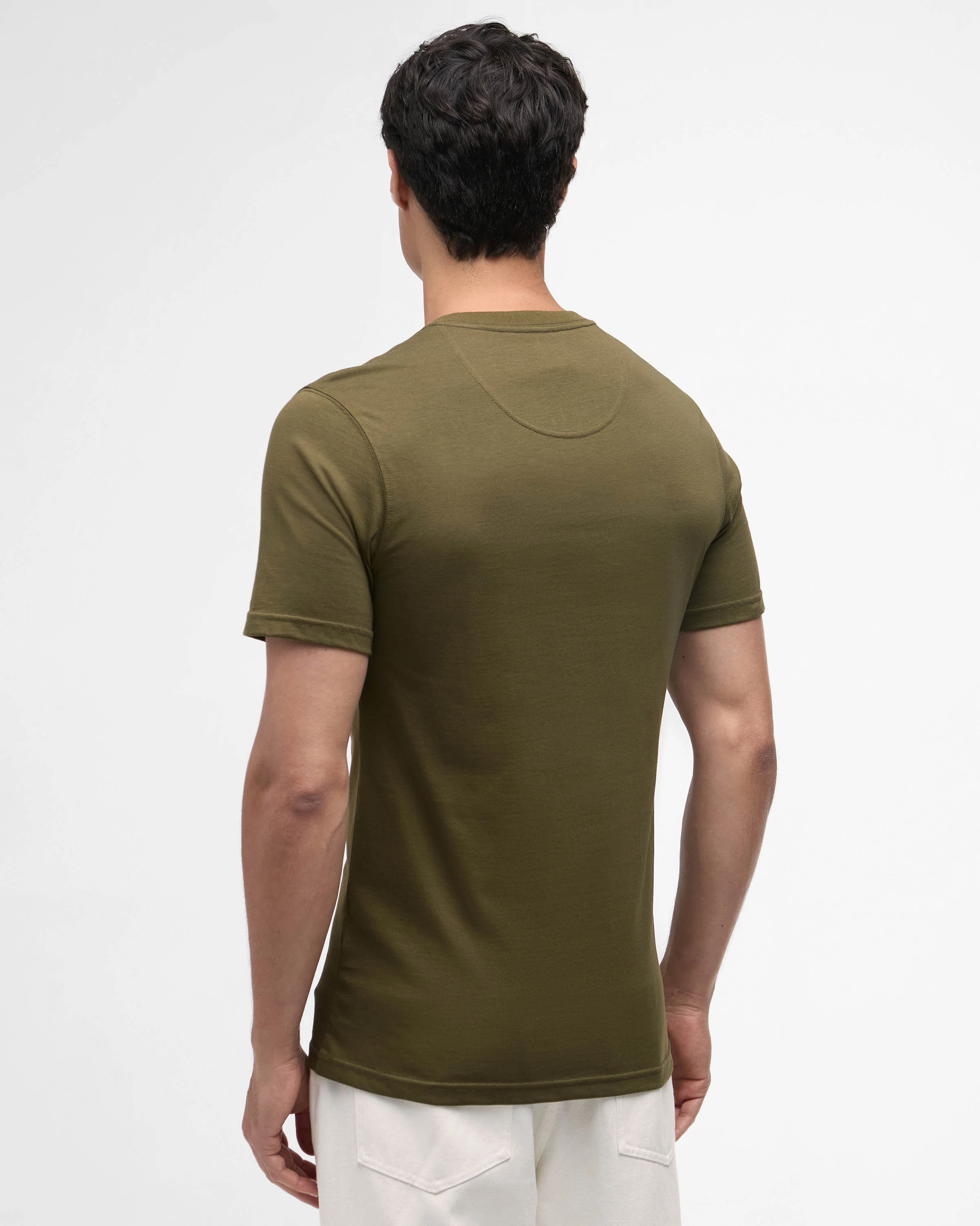 Barbour International Small Logo Mens T-Shirt - Light Sage - Image 3