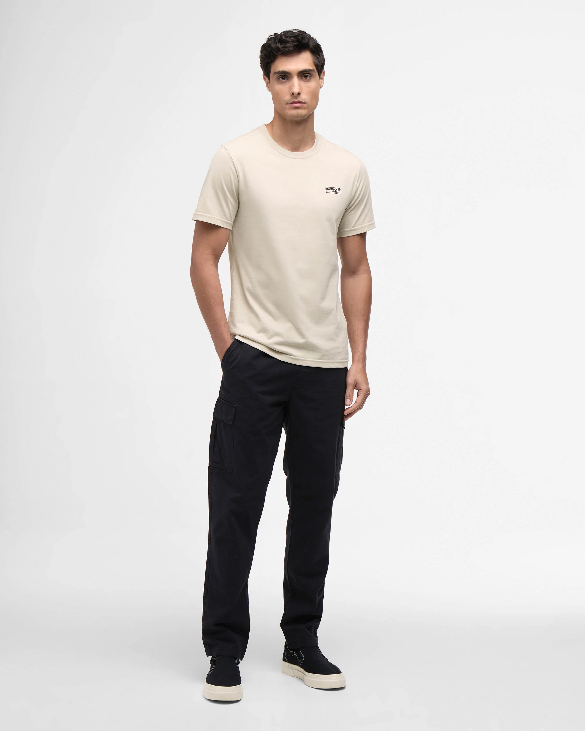 Barbour International Small Logo Mens T-Shirt - Mist - Image 3