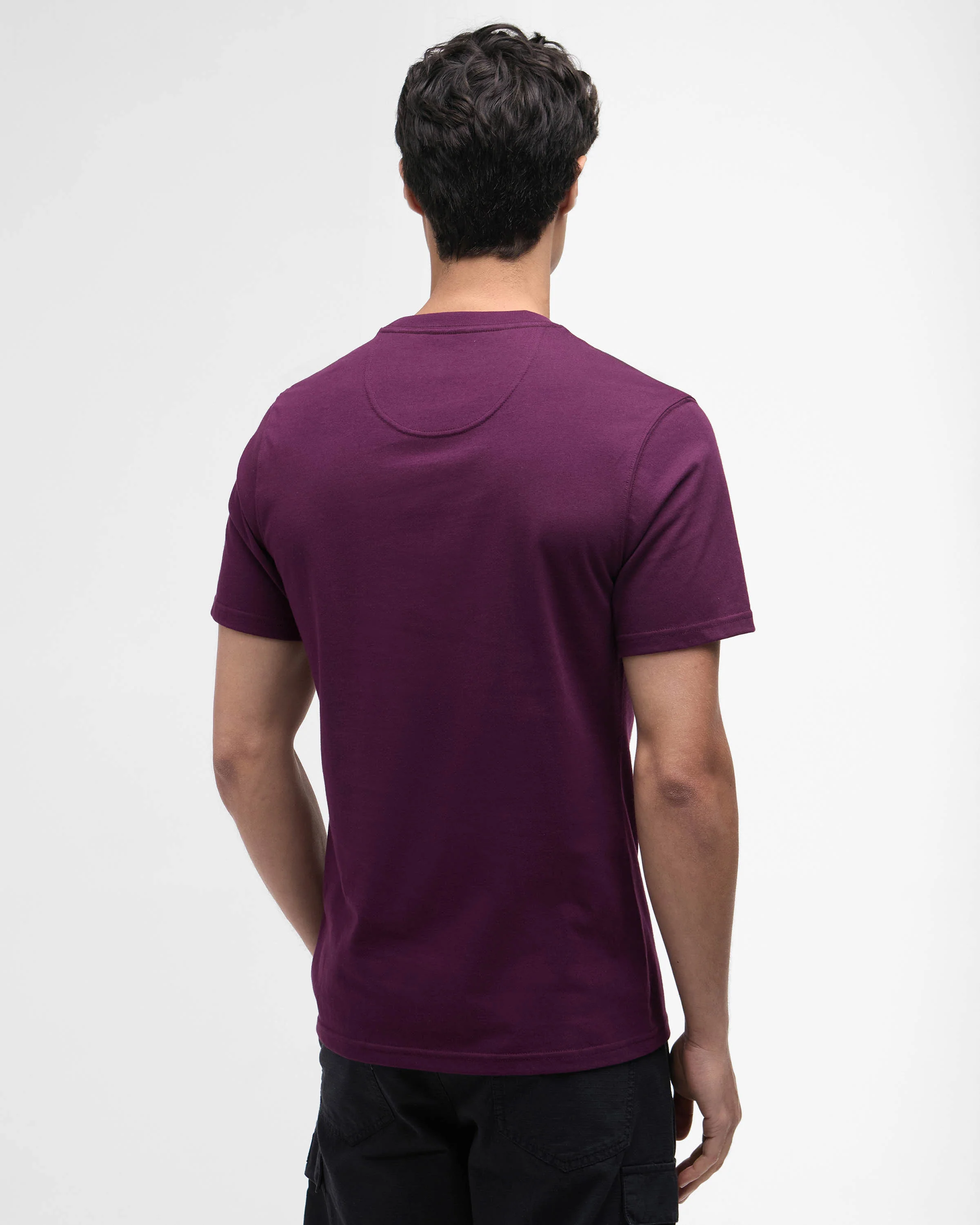 Barbour International Small Logo Mens T-Shirt - Potent Merlot - Image 4