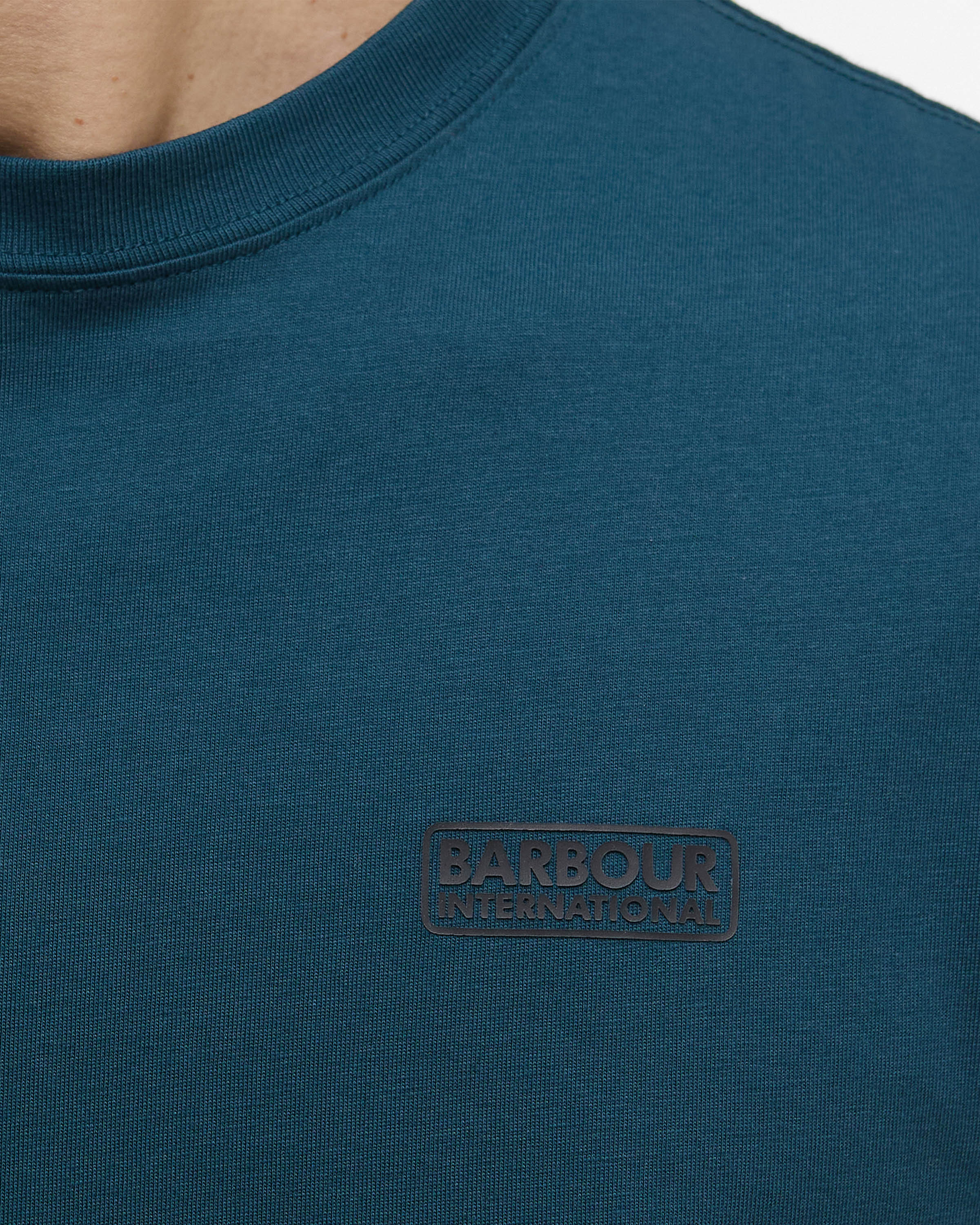 Barbour International Small Logo Mens T-Shirt - Shaded Emerald - Image 3
