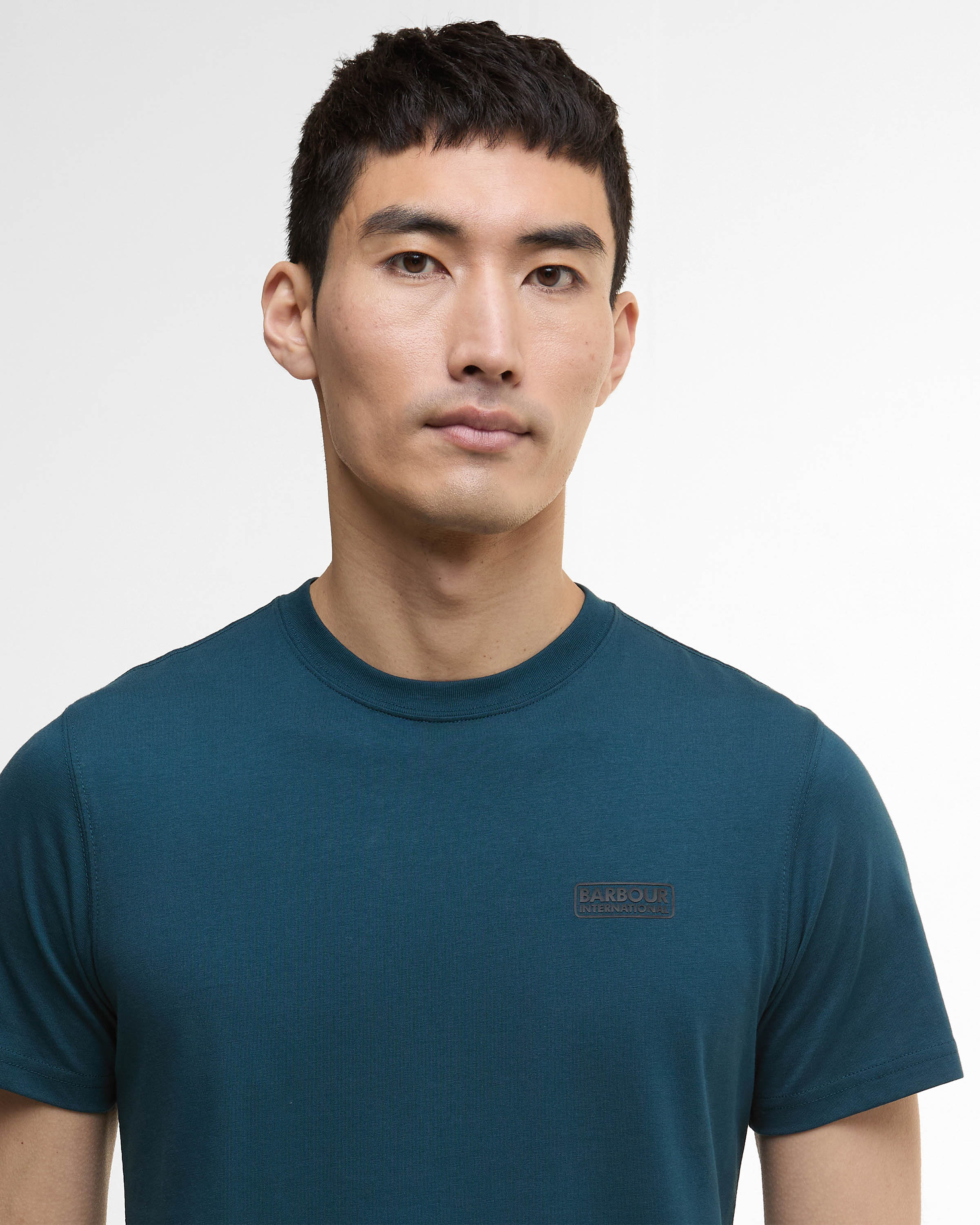 Barbour International Small Logo Mens T-Shirt - Shaded Emerald - Image 4