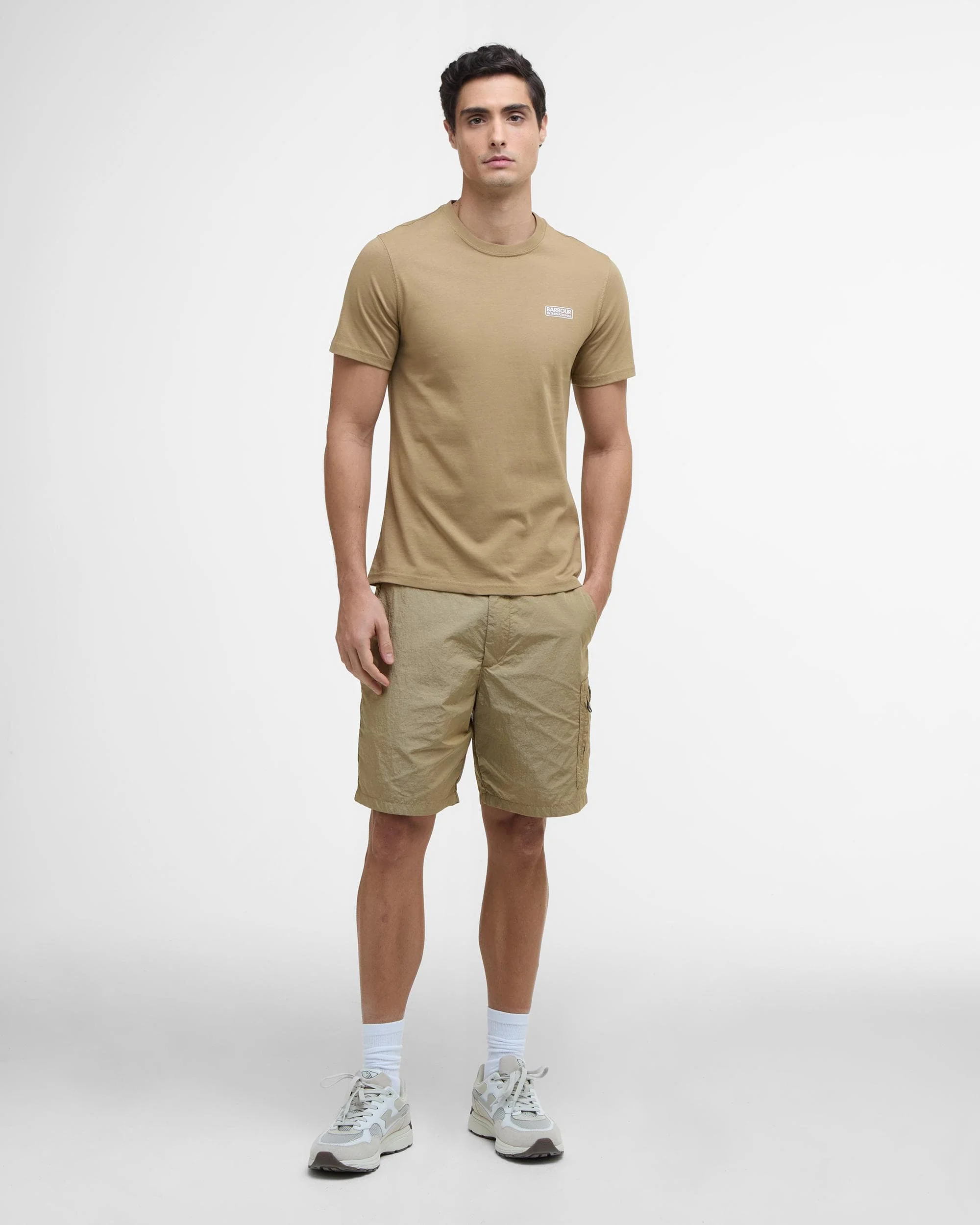 Barbour International Small Logo Mens T-Shirt - Trench - Image 3