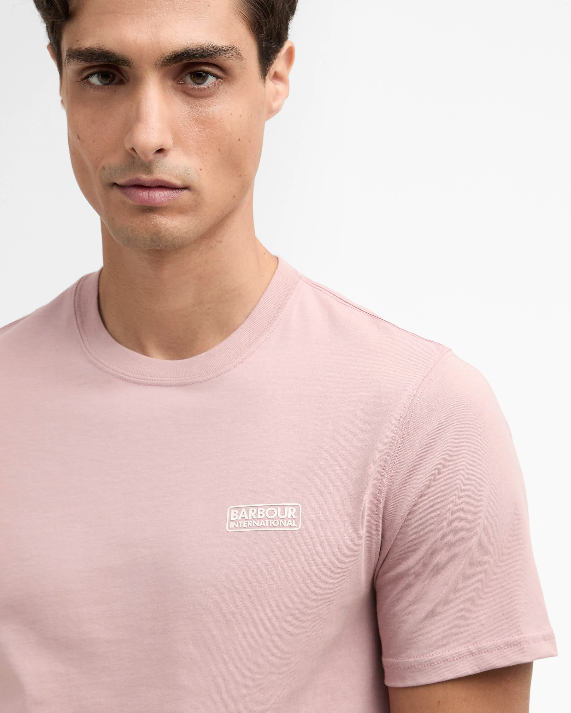 Barbour International Small Logo Mens T-Shirt - Woodrose - Image 3