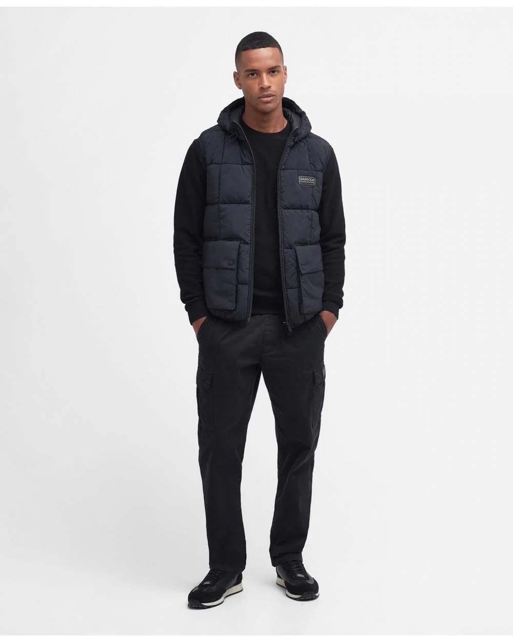 Barbour International Steilston Mens Hooded Gilet - Image 3
