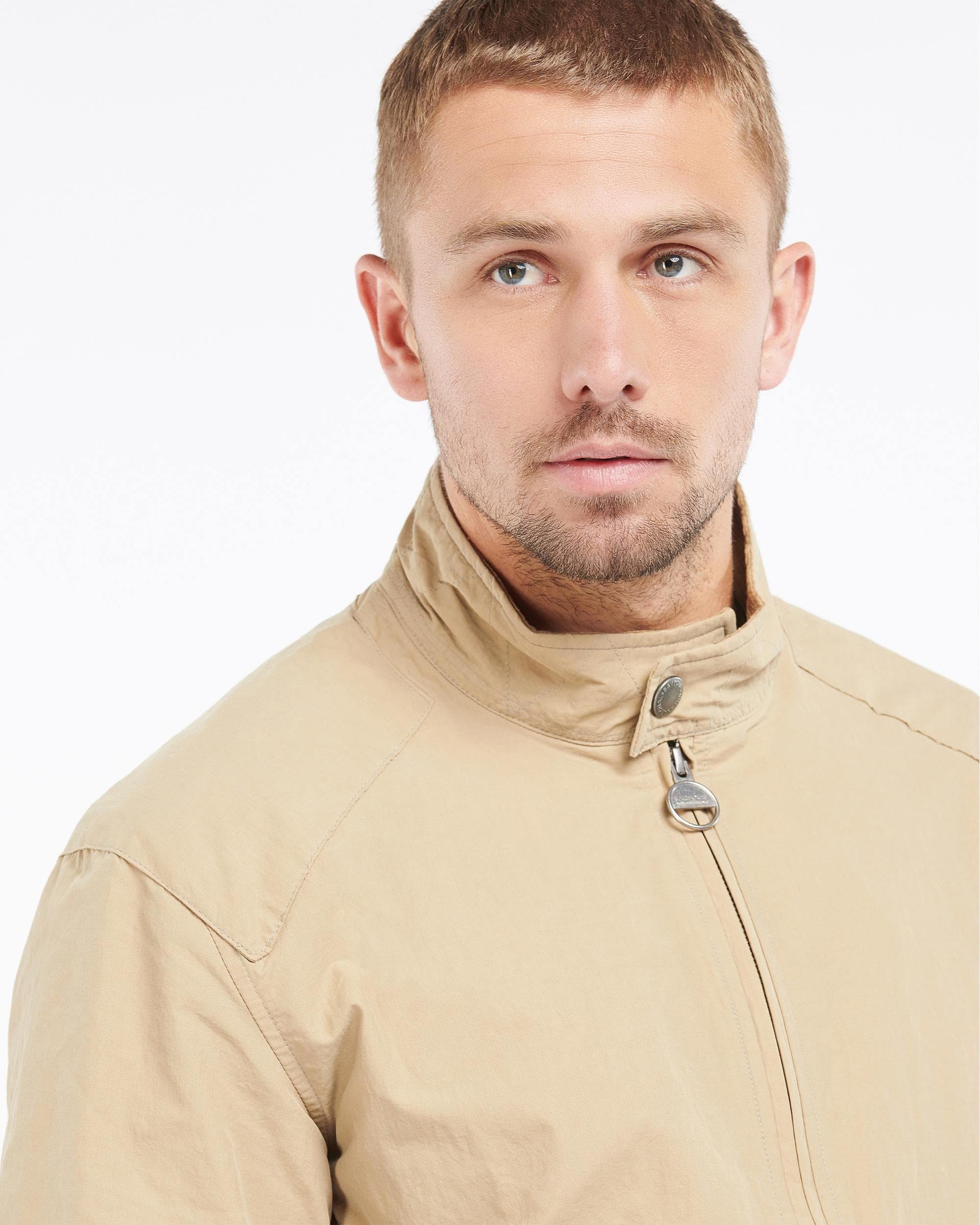 Barbour International Steve McQueen Rectifier Harrington Casual Mens Jacket - Military Brown - Image 2