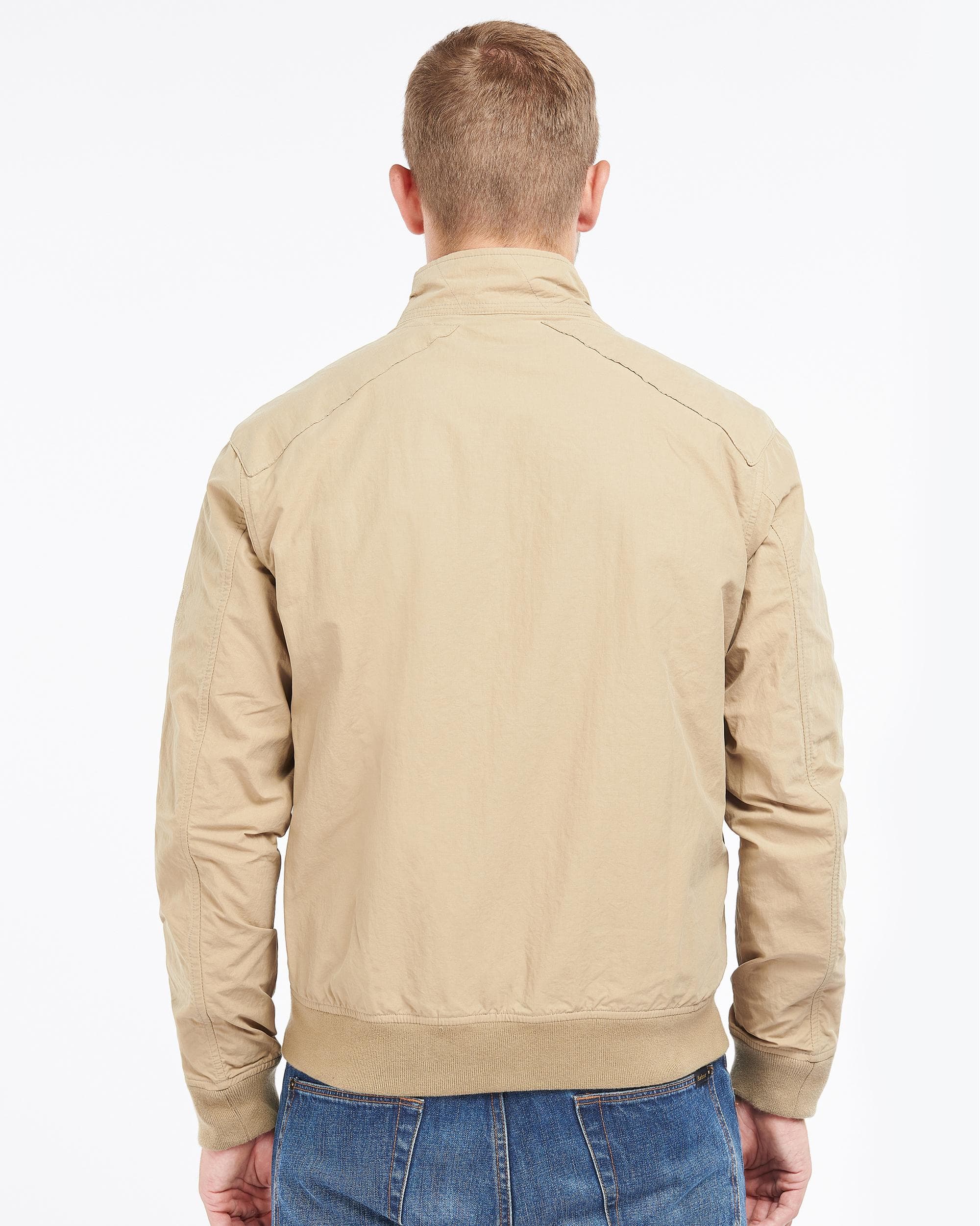 Barbour International Steve McQueen Rectifier Harrington Casual Mens Jacket - Military Brown - Image 5