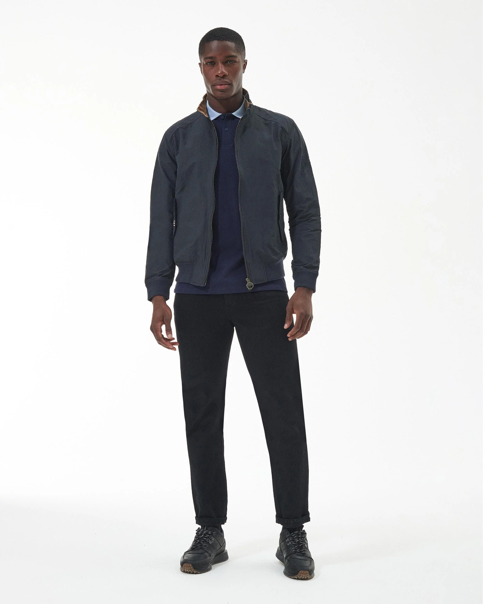 Barbour International Steve McQueen Rectifier Harrington Casual Mens Jacket - Navy - Image 4
