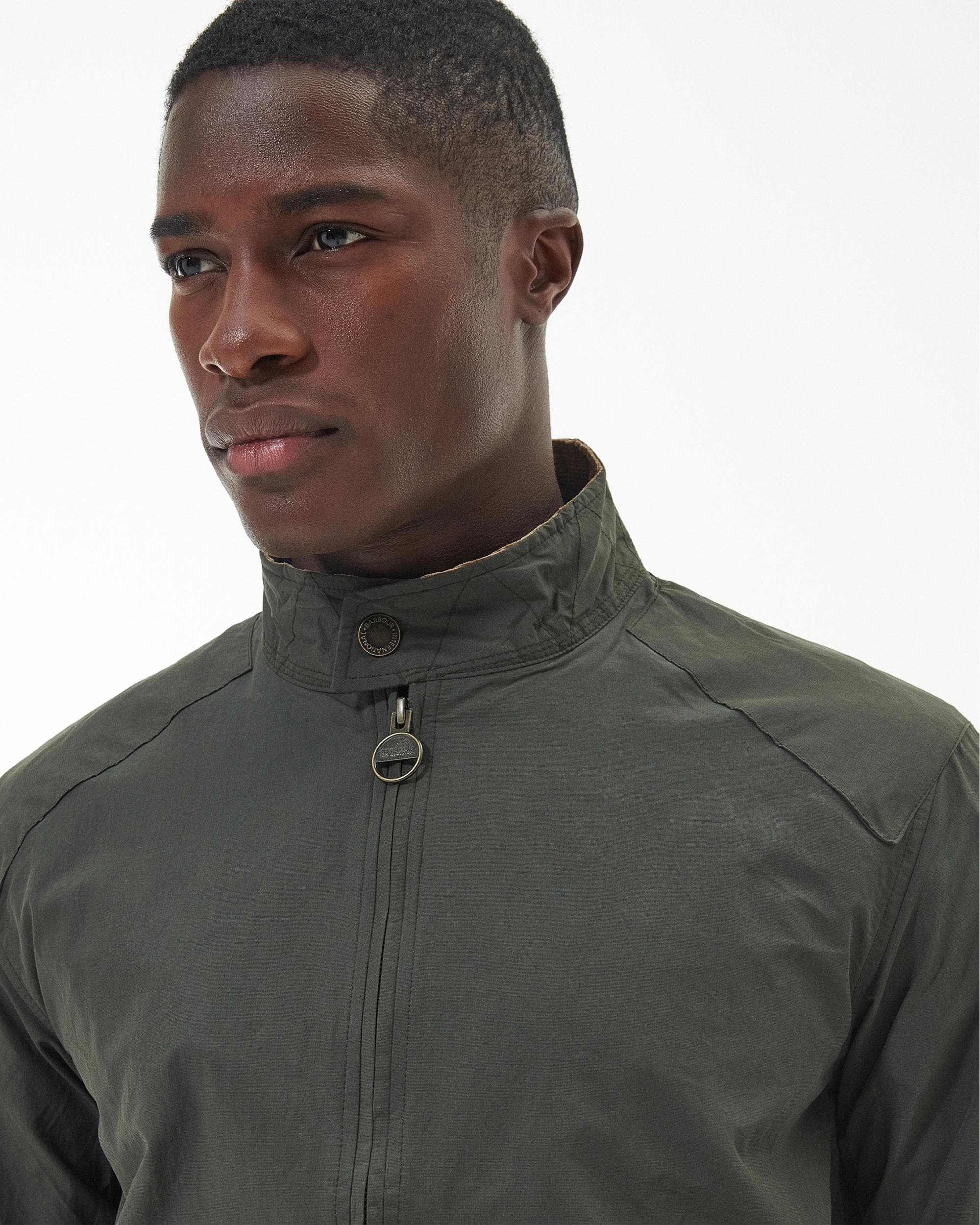 Barbour International Steve McQueen Rectifier Harrington Casual Mens Jacket - Sage - Image 2