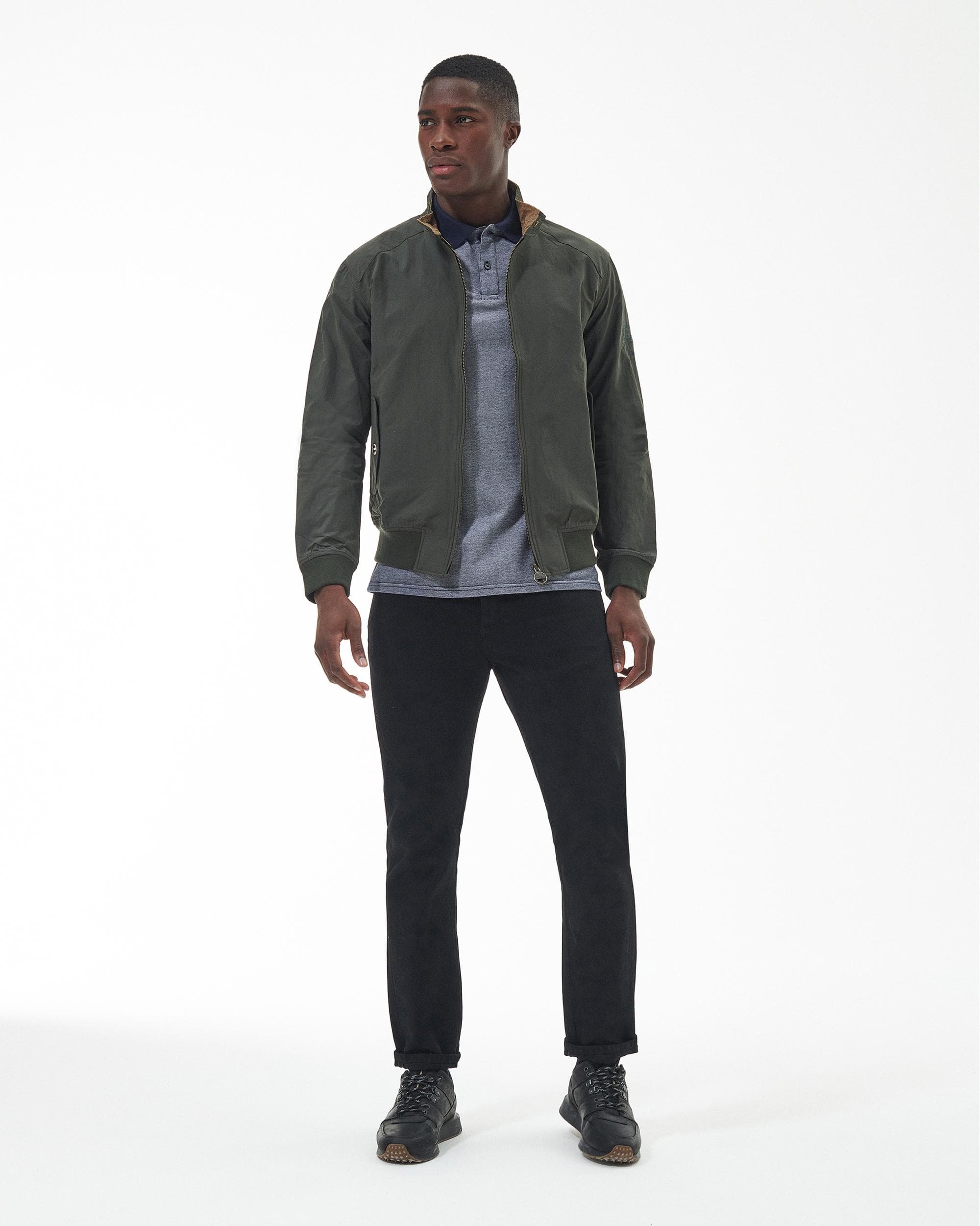 Barbour International Steve McQueen Rectifier Harrington Casual Mens Jacket - Sage - Image 4