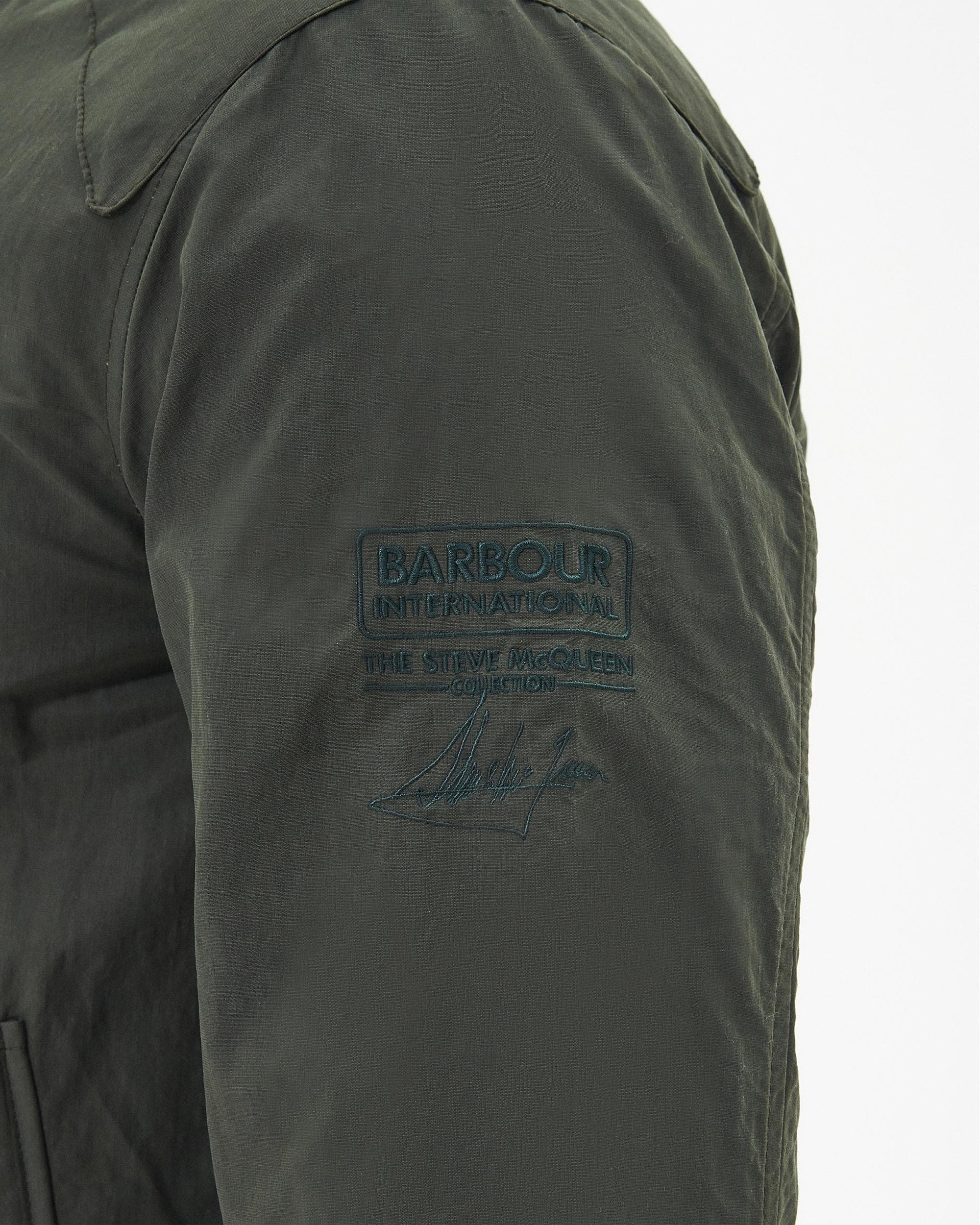 Barbour International Steve McQueen Rectifier Harrington Casual Mens Jacket - Sage - Image 7