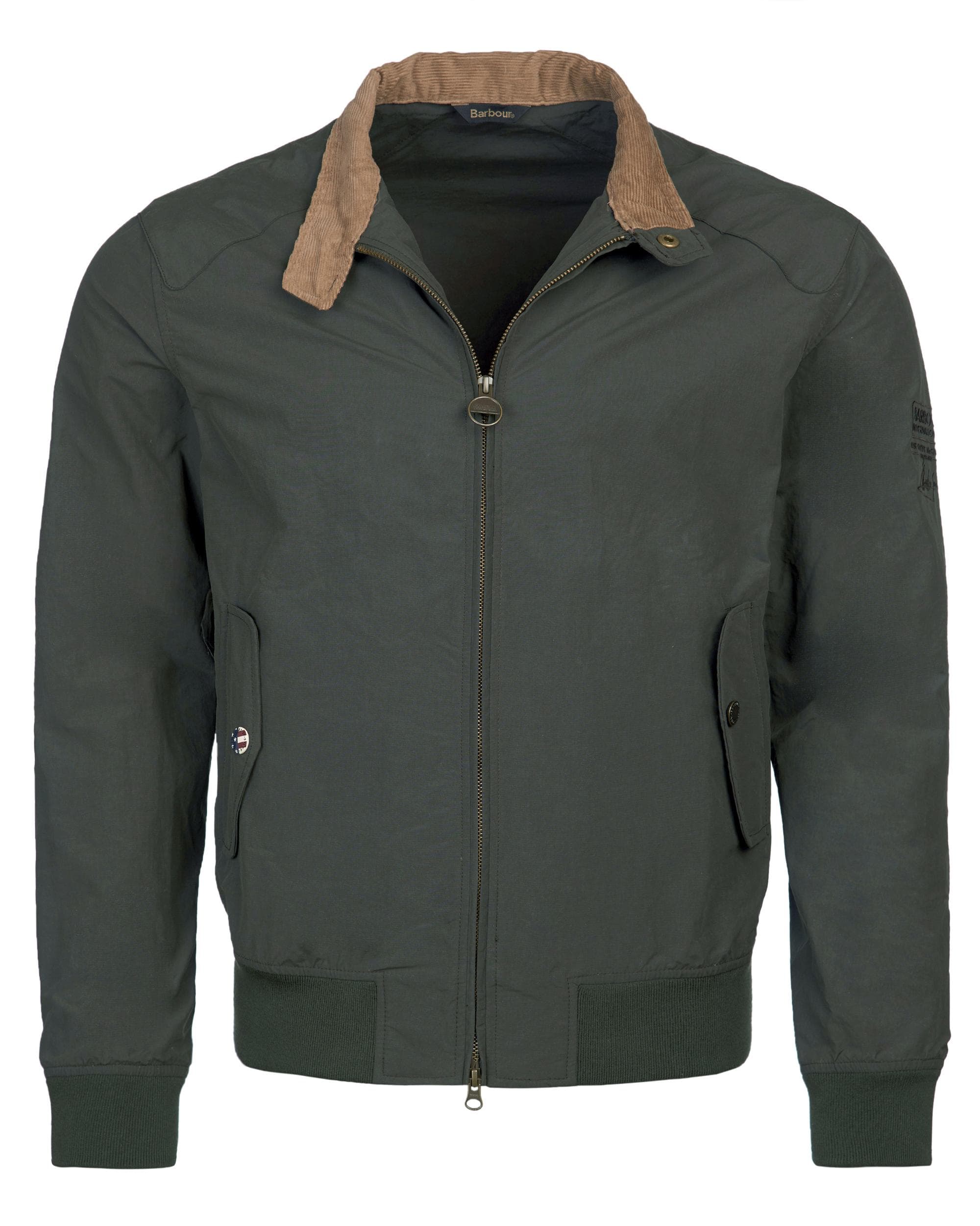 Barbour International Steve McQueen Rectifier Harrington Casual Mens Jacket - Sage - Image 9