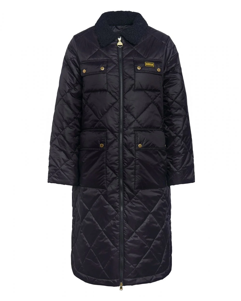 Barbour International Supanova Womens Long Quilted Jacket - Image 2