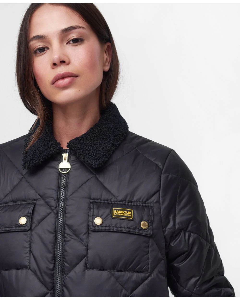 Barbour International Supanova Womens Long Quilted Jacket - Image 5