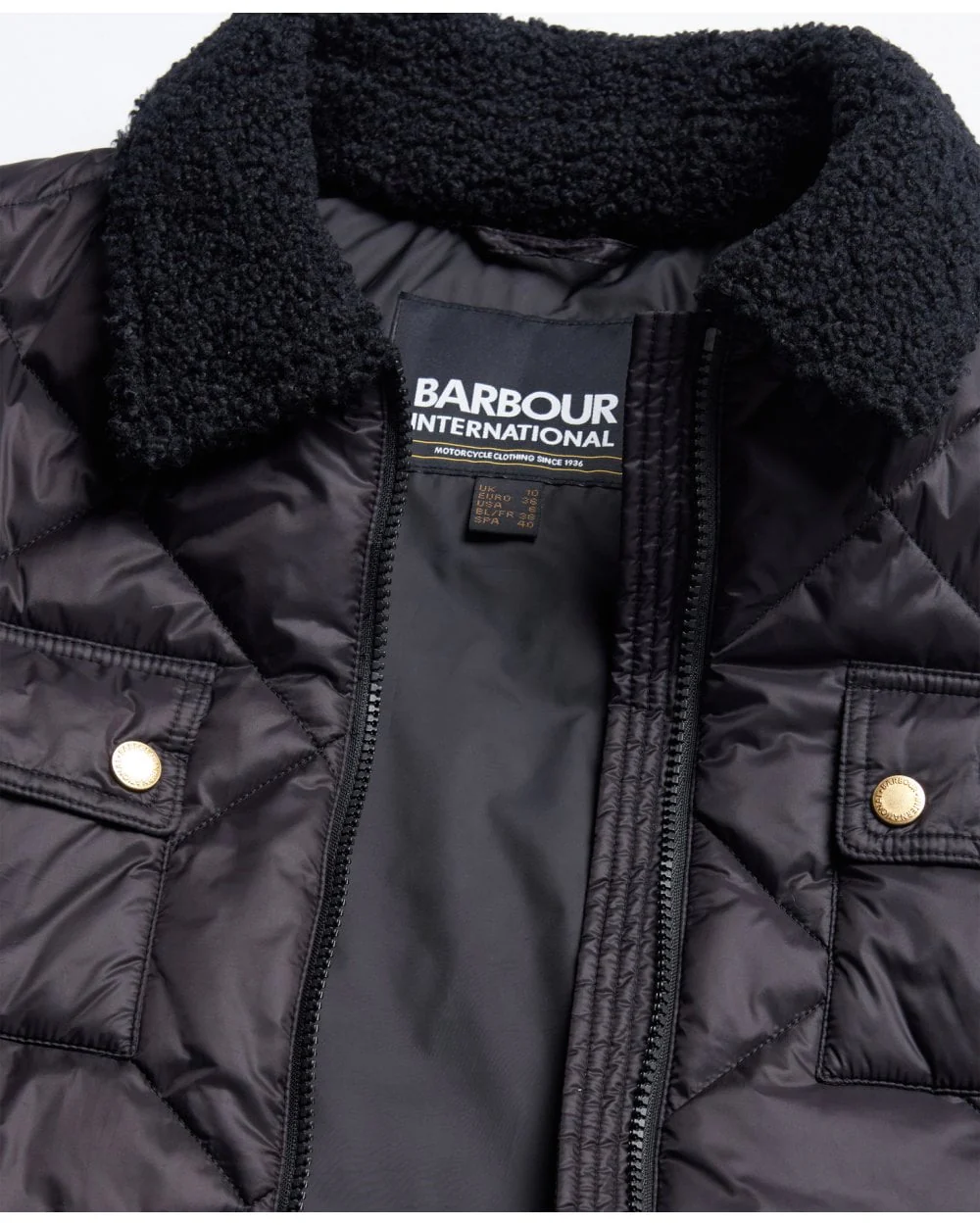 Barbour International Supanova Womens Long Quilted Jacket - Image 8