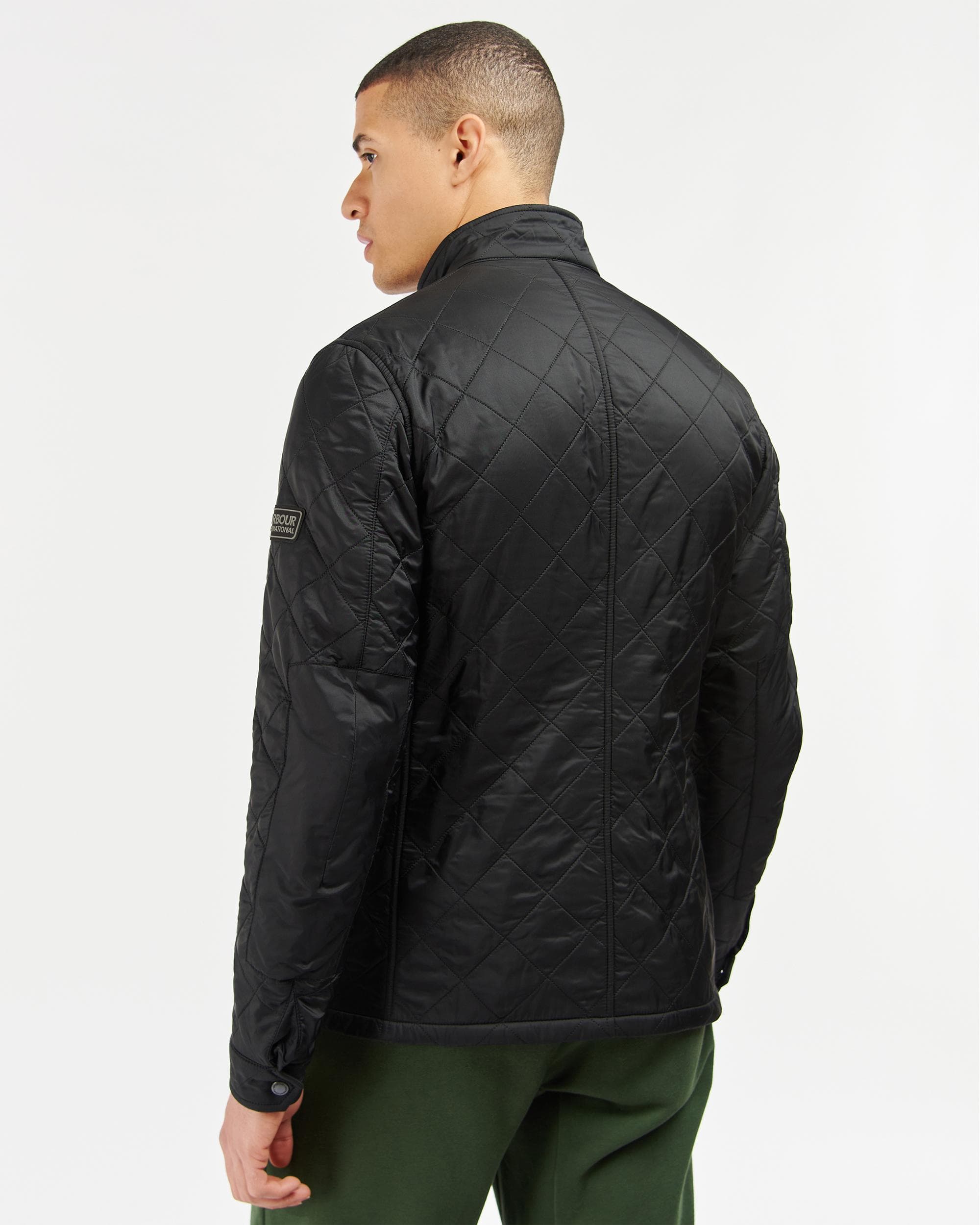 Barbour International Tourer Ariel Mens Polarquilt Jacket - Black - Image 4