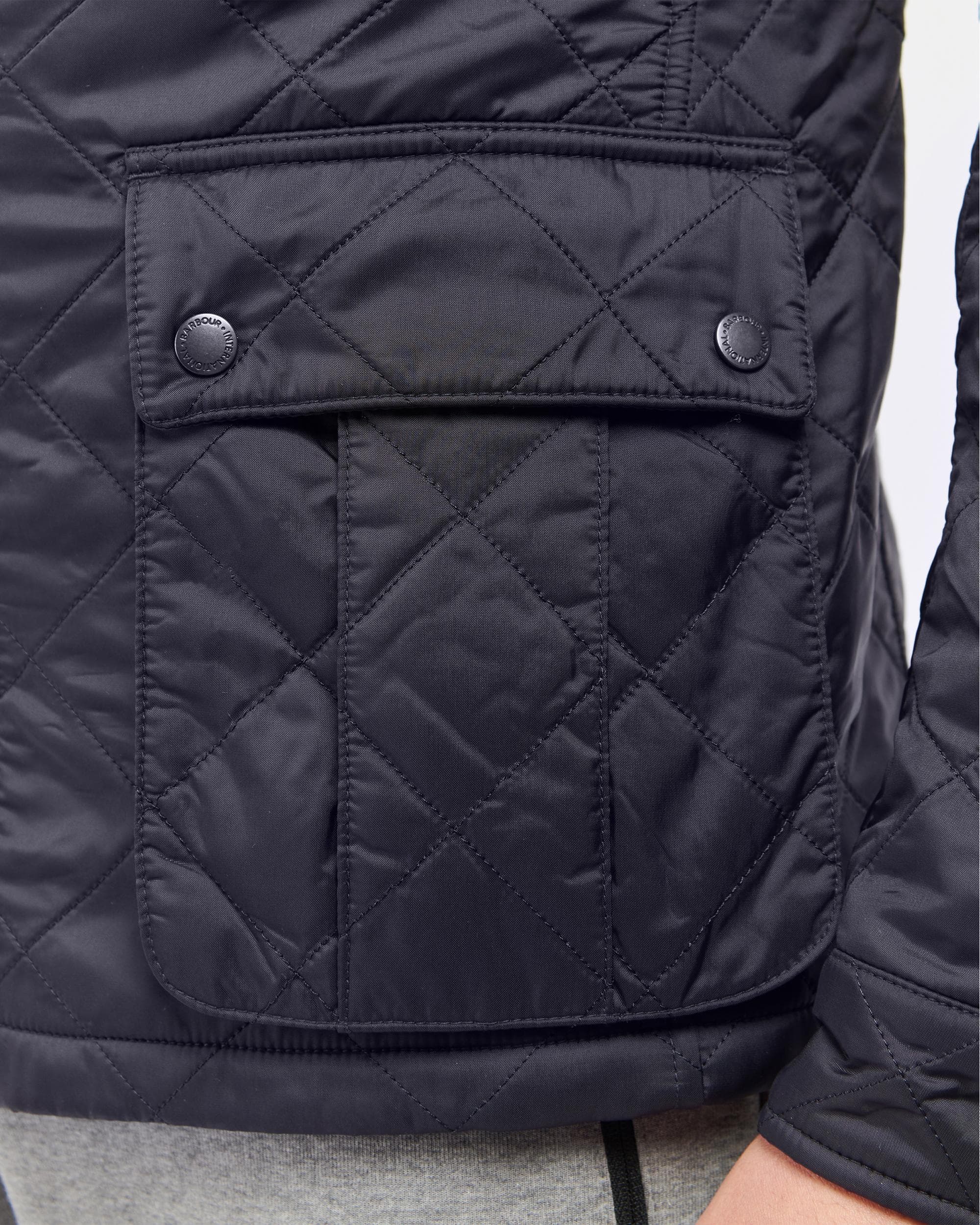 Barbour International Tourer Ariel Mens Polarquilt Jacket - Navy - Image 3