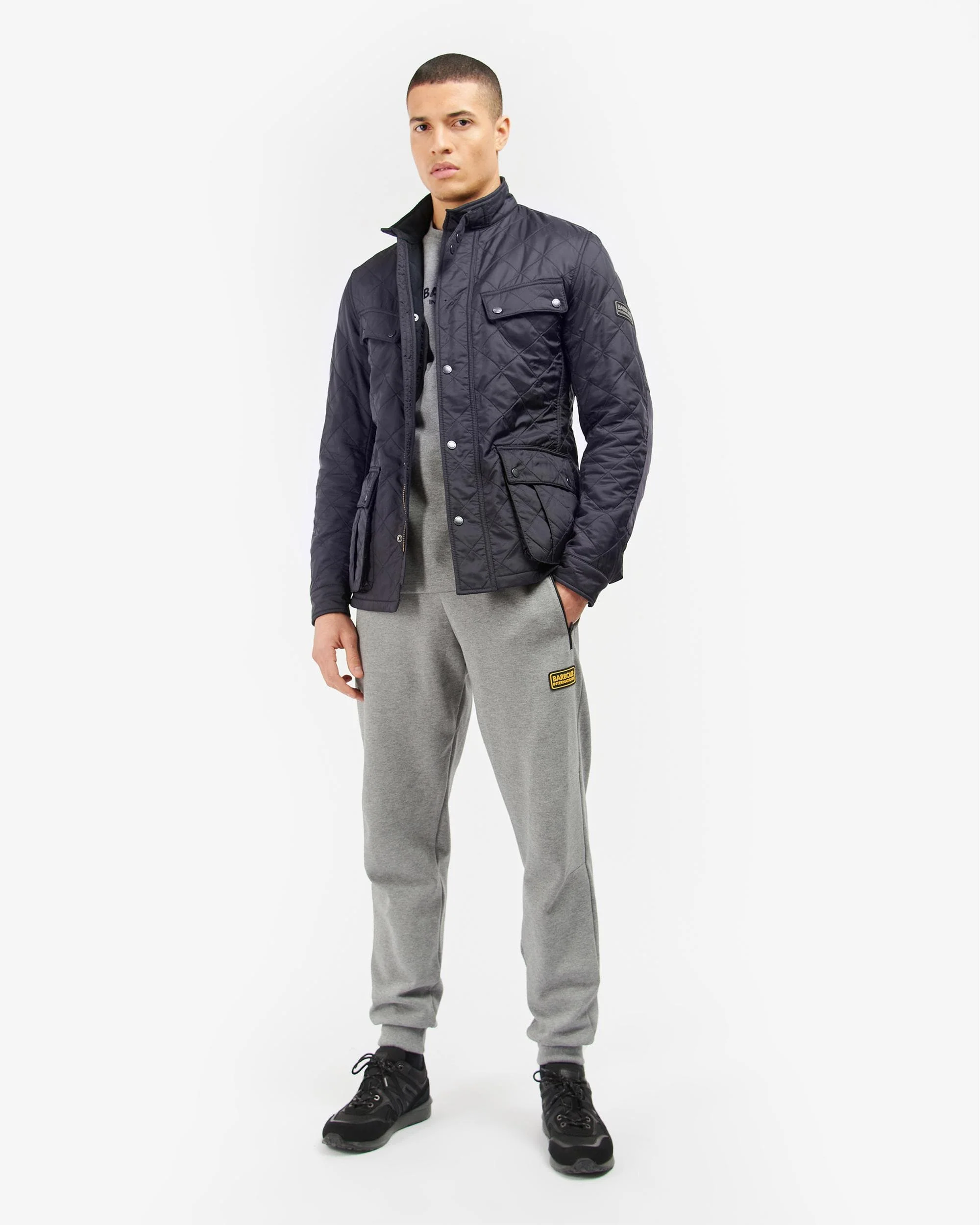 Barbour International Tourer Ariel Mens Polarquilt Jacket - Navy - Image 4