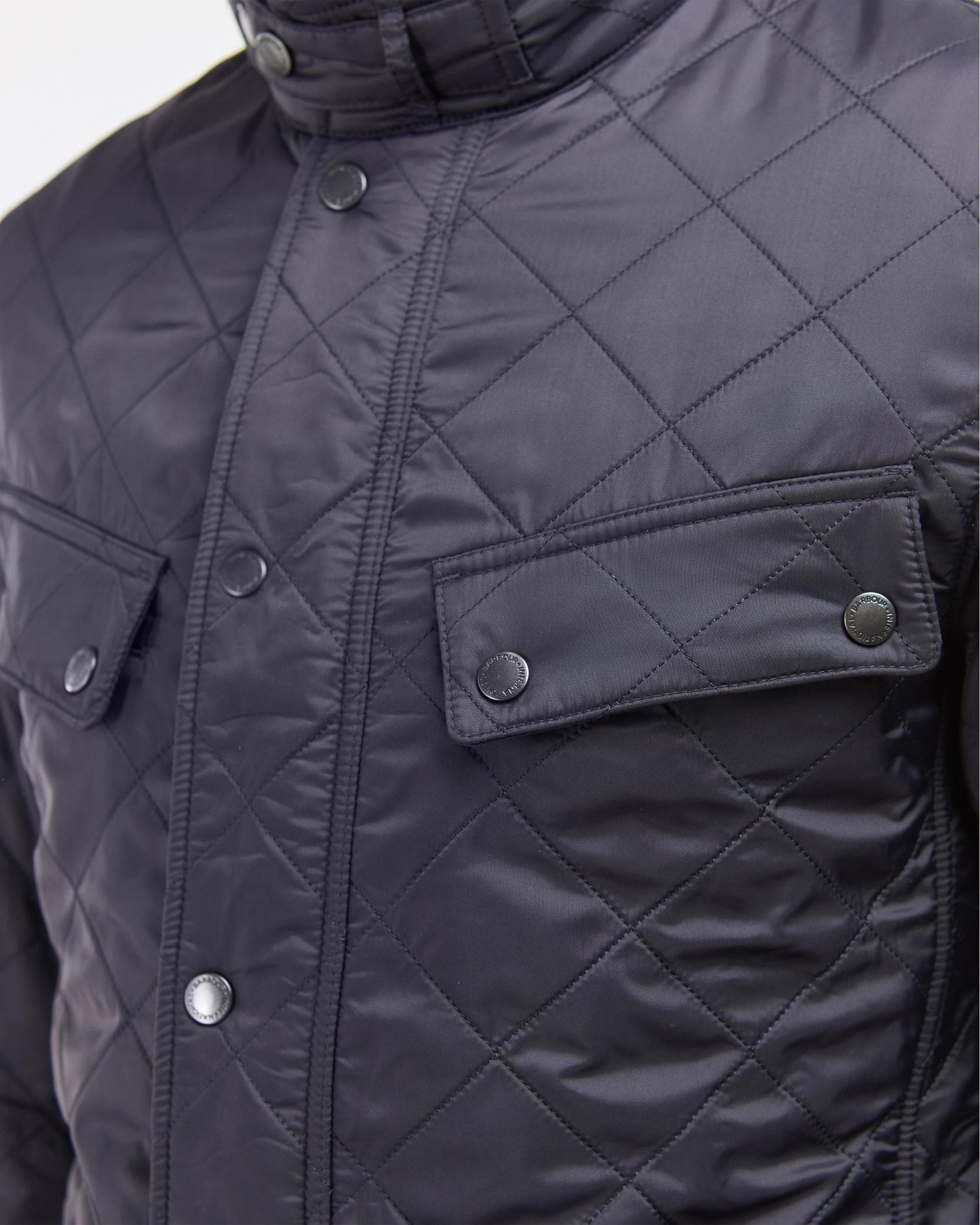 Barbour International Tourer Ariel Mens Polarquilt Jacket - Navy - Image 7