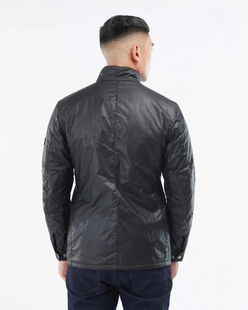 Barbour International Tourer Duke Mens Wax Jacket - Navy - Image 4